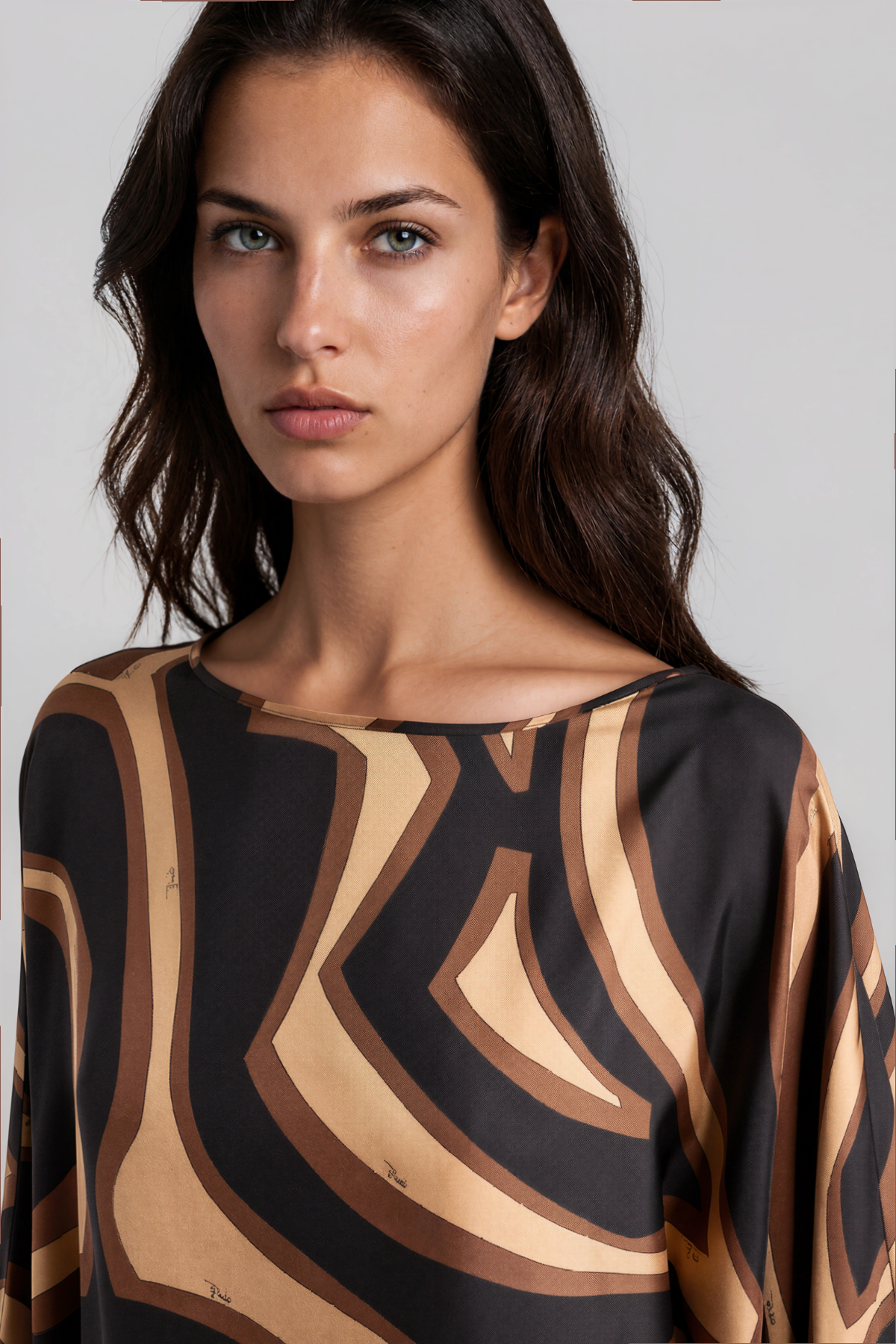 Katelin Long Sleeve Print Maxi Dress