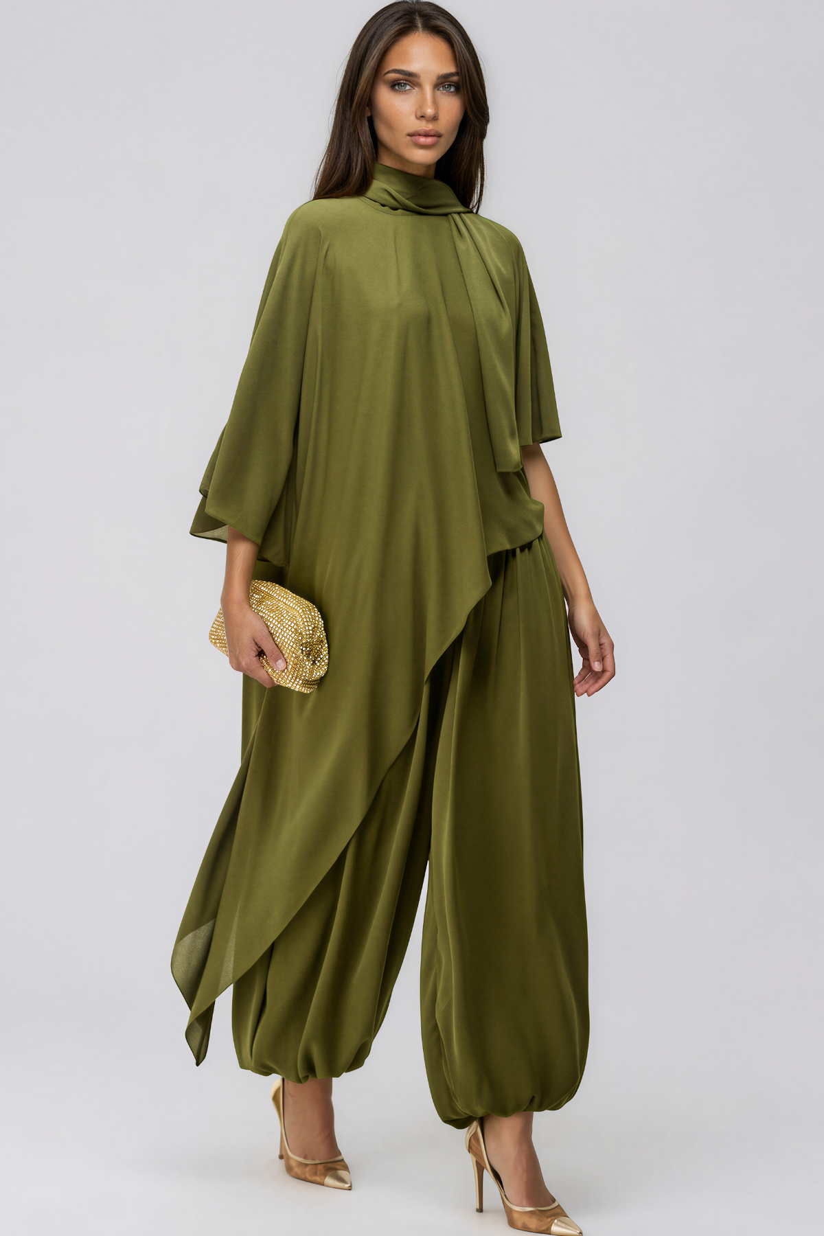 Katen Asymmetric Ruch Pants Set