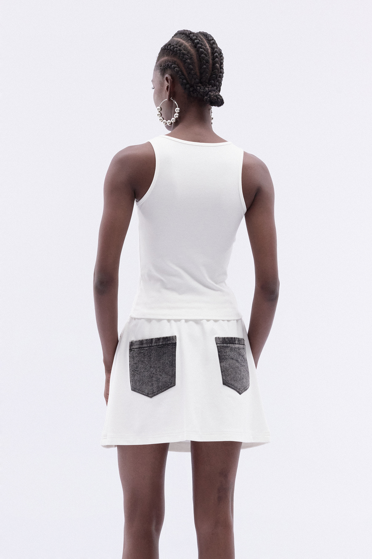 Katinka V Neck Eyelet Skirt Set