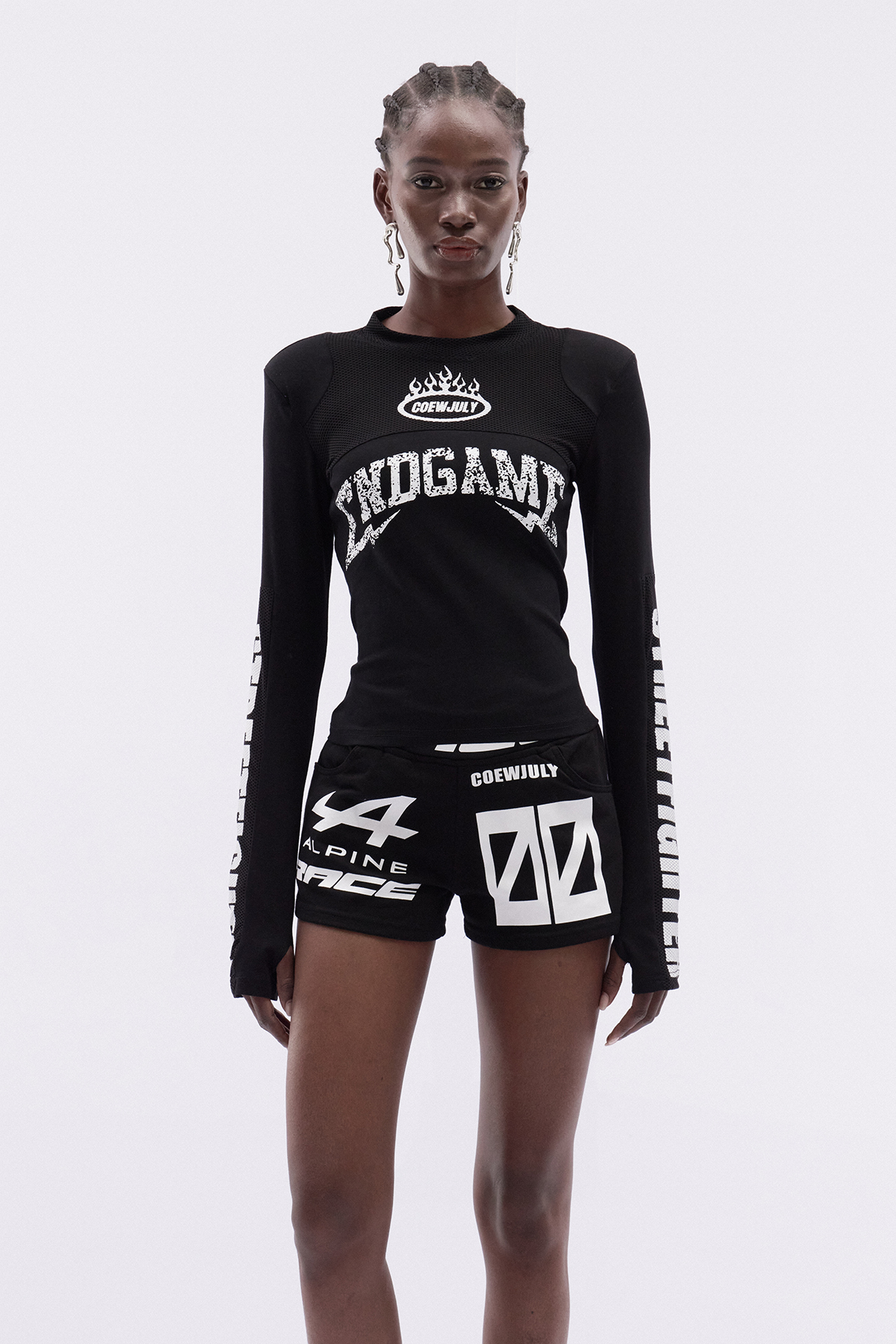 Katrin Long Sleeve Print Shorts Set