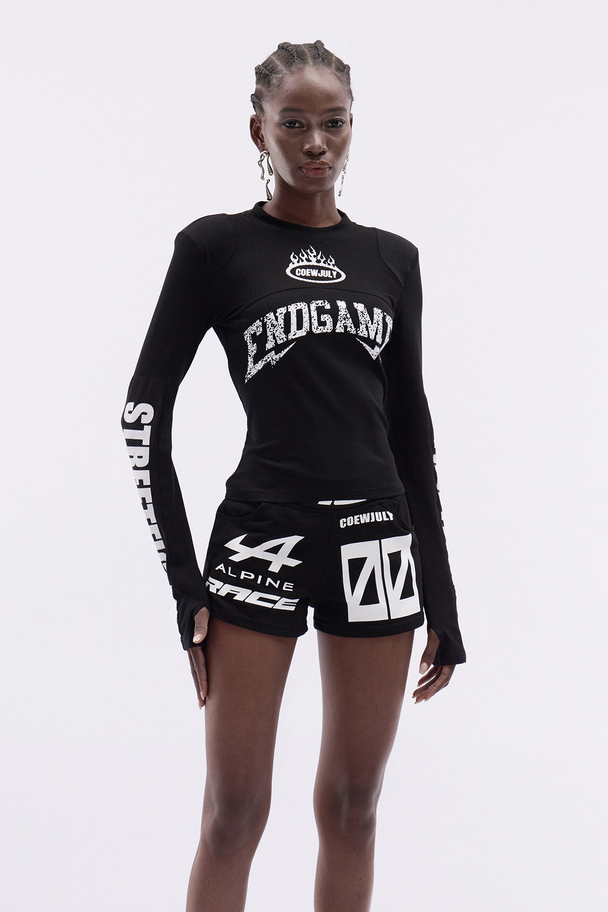 Katrin Long Sleeve Print Shorts Set