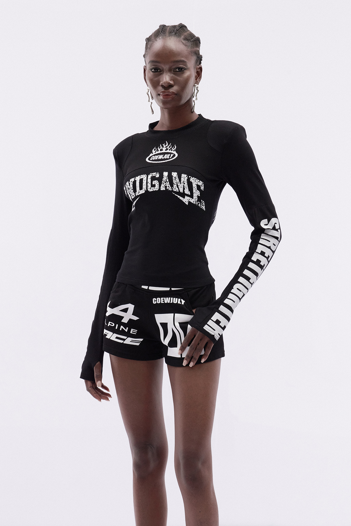 Katrin Long Sleeve Print Shorts Set