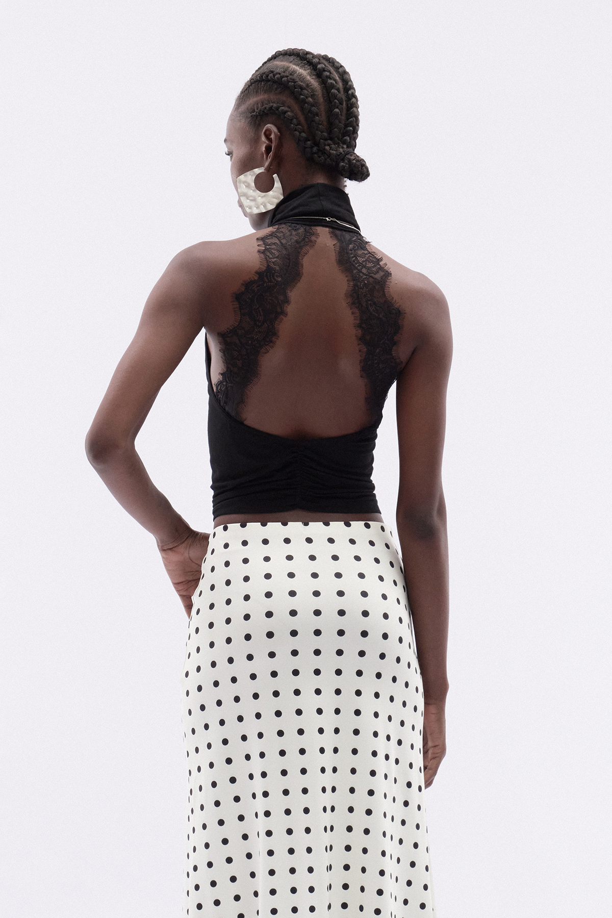 Katsuki Halter Neck Lace Top