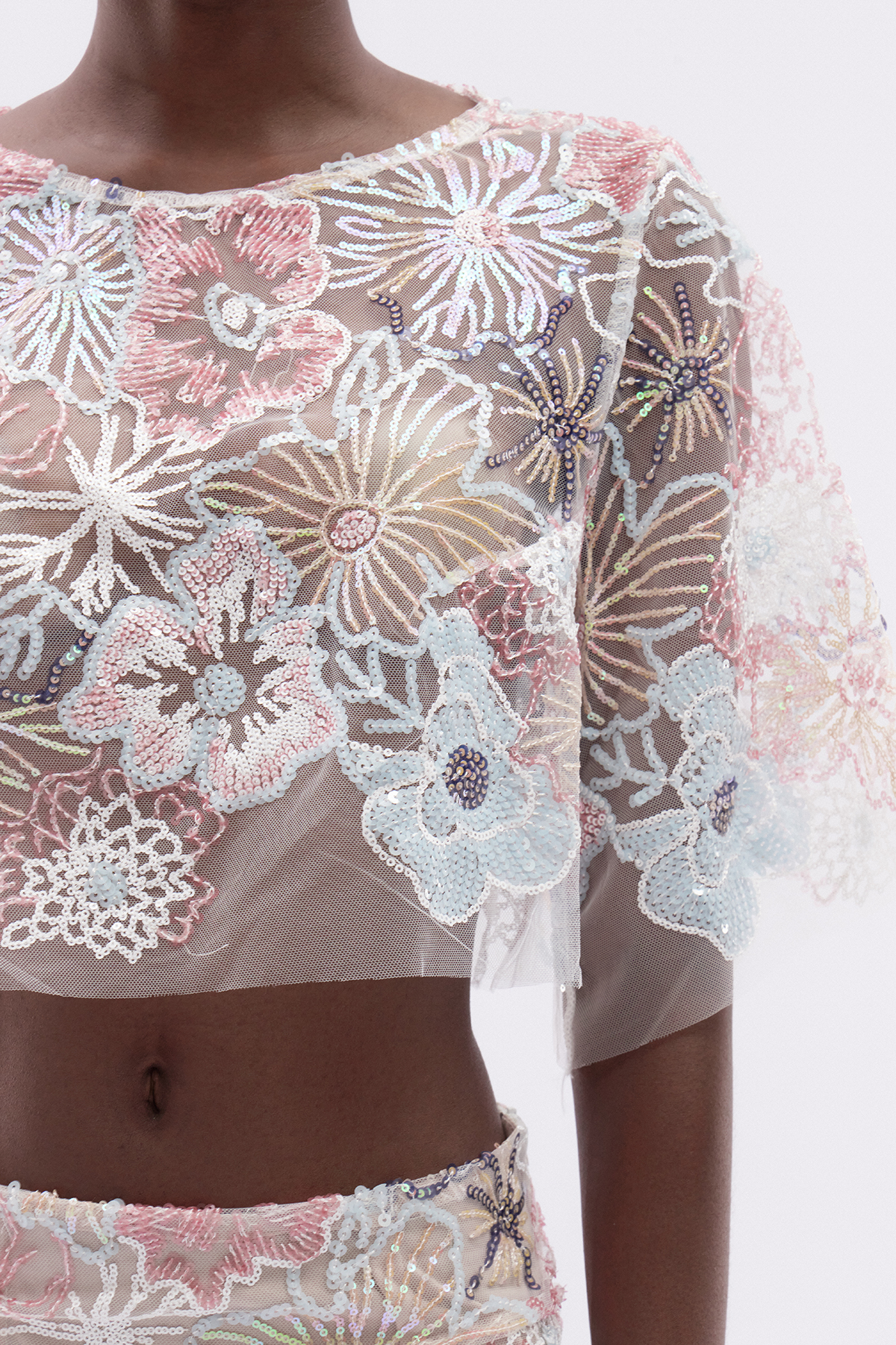 Katsuye Sequin Embellished Skirt Set
