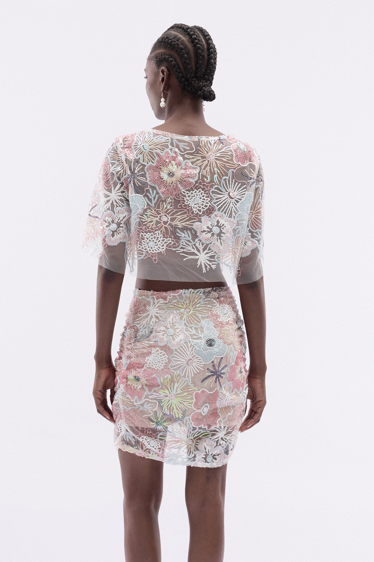 Katsuye Sequin Embellished Skirt Set