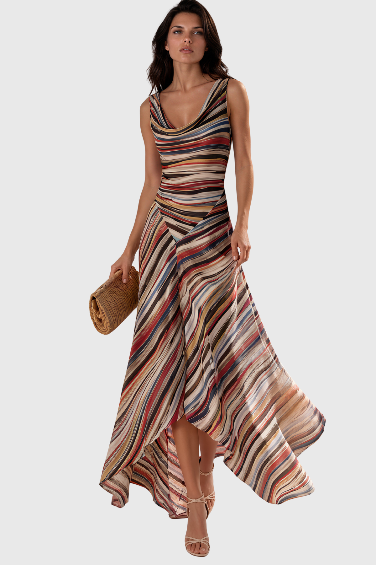 Kaula Sleeveless Stripe  Maxi Dress