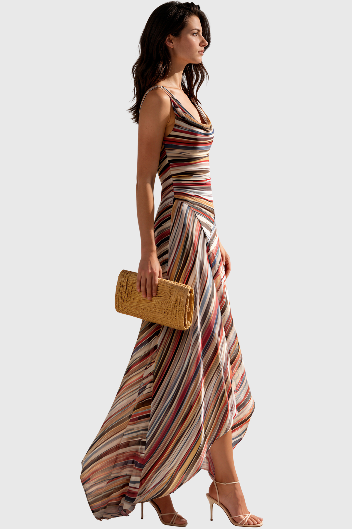 Kaula Sleeveless Stripe  Maxi Dress