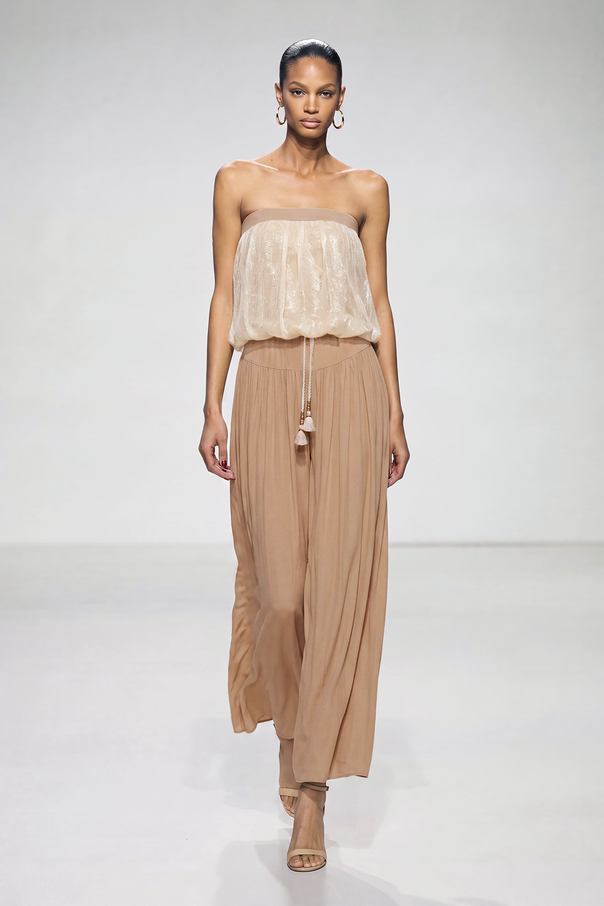 Kaveh Strapless Mesh Pants Set