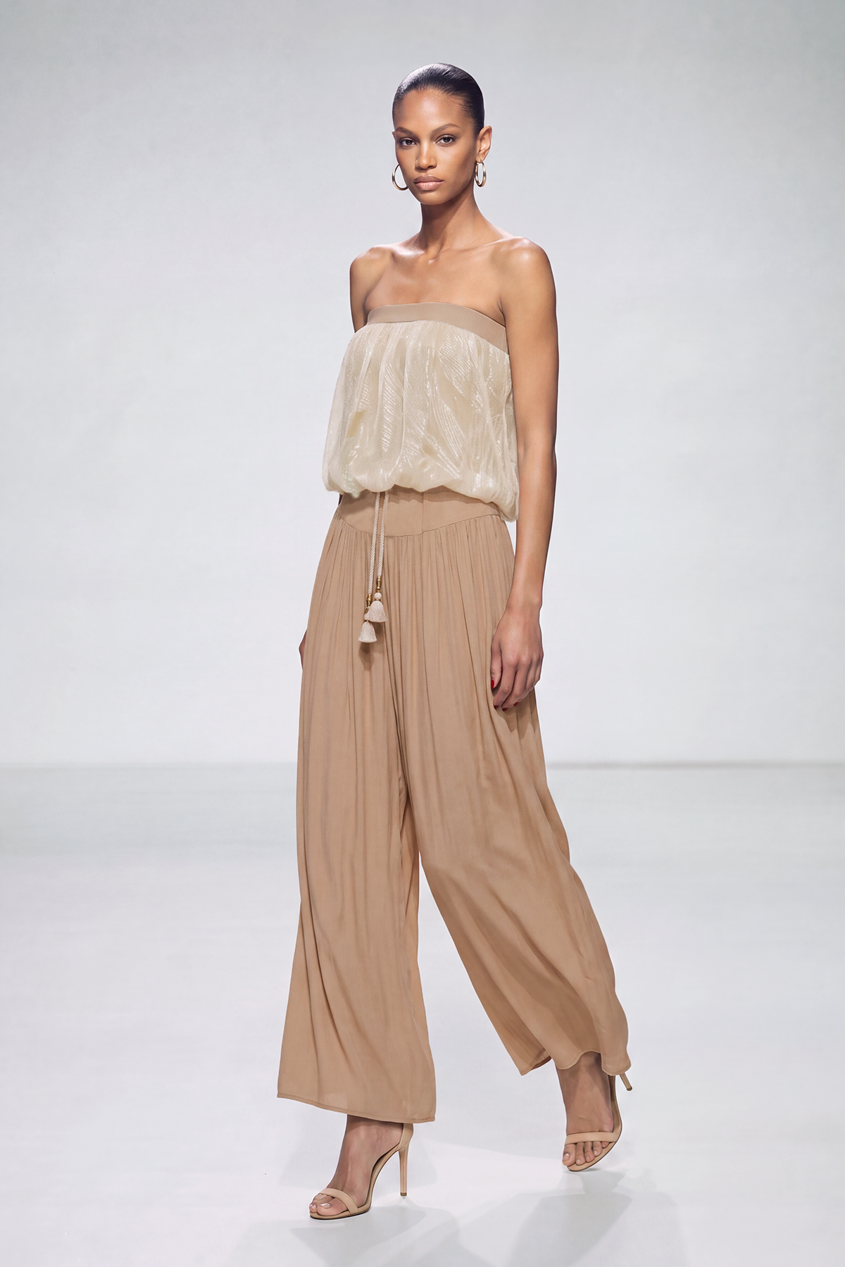 Kaveh Strapless Mesh Pants Set