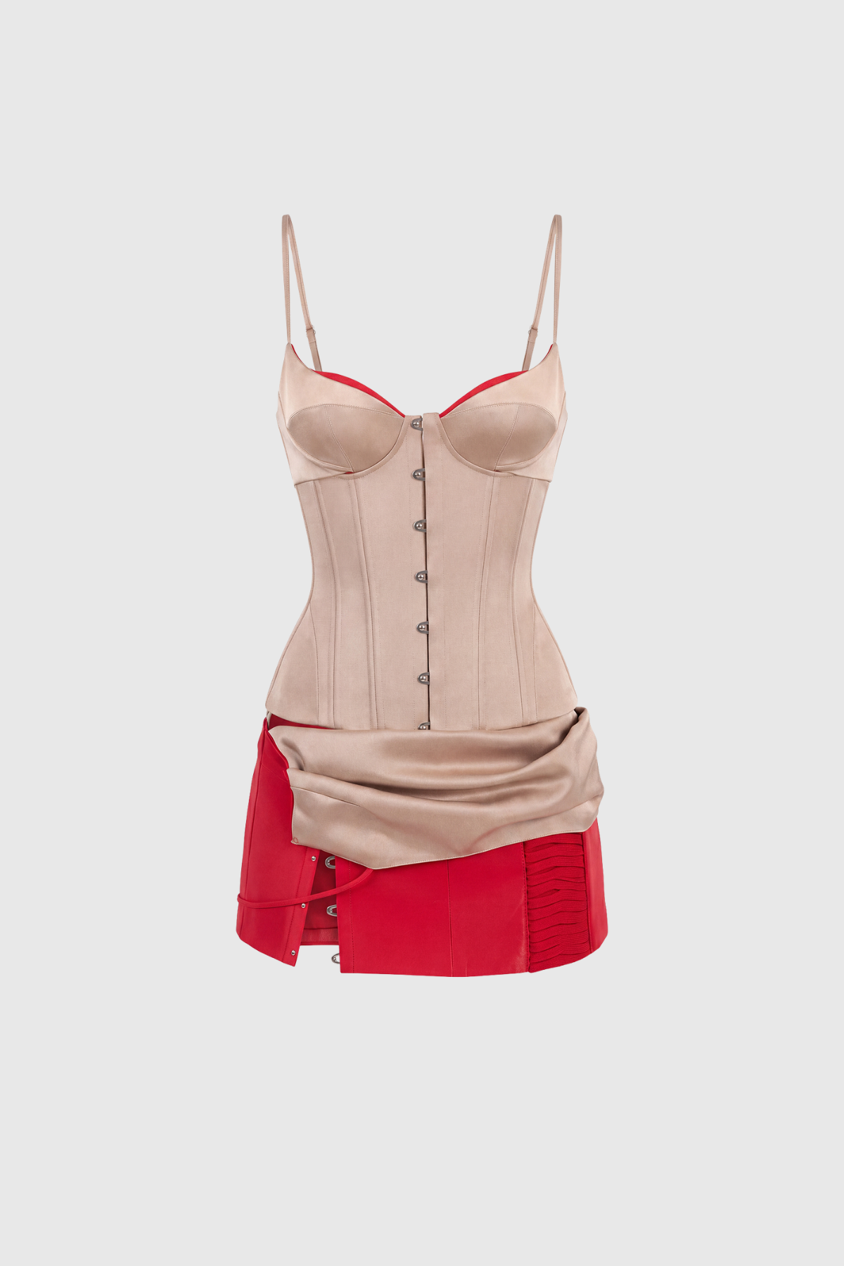 Kavi Spaghetti Corset Split Skirt Set