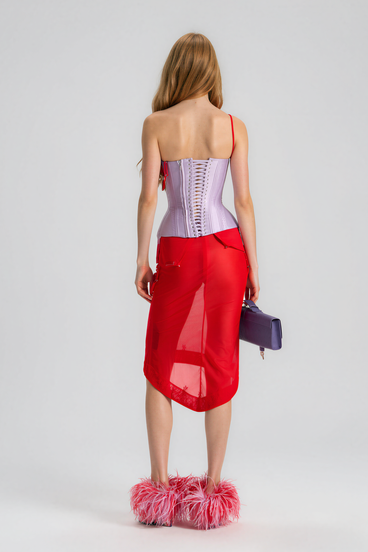 Kavi Spaghetti Deconstructed Mesh Skirt Set