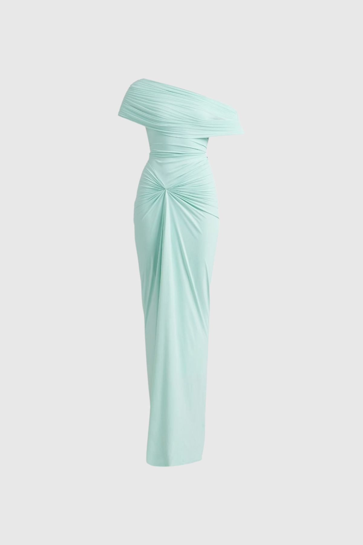 Kawelo One Shoulder Ruch Maxi Dress