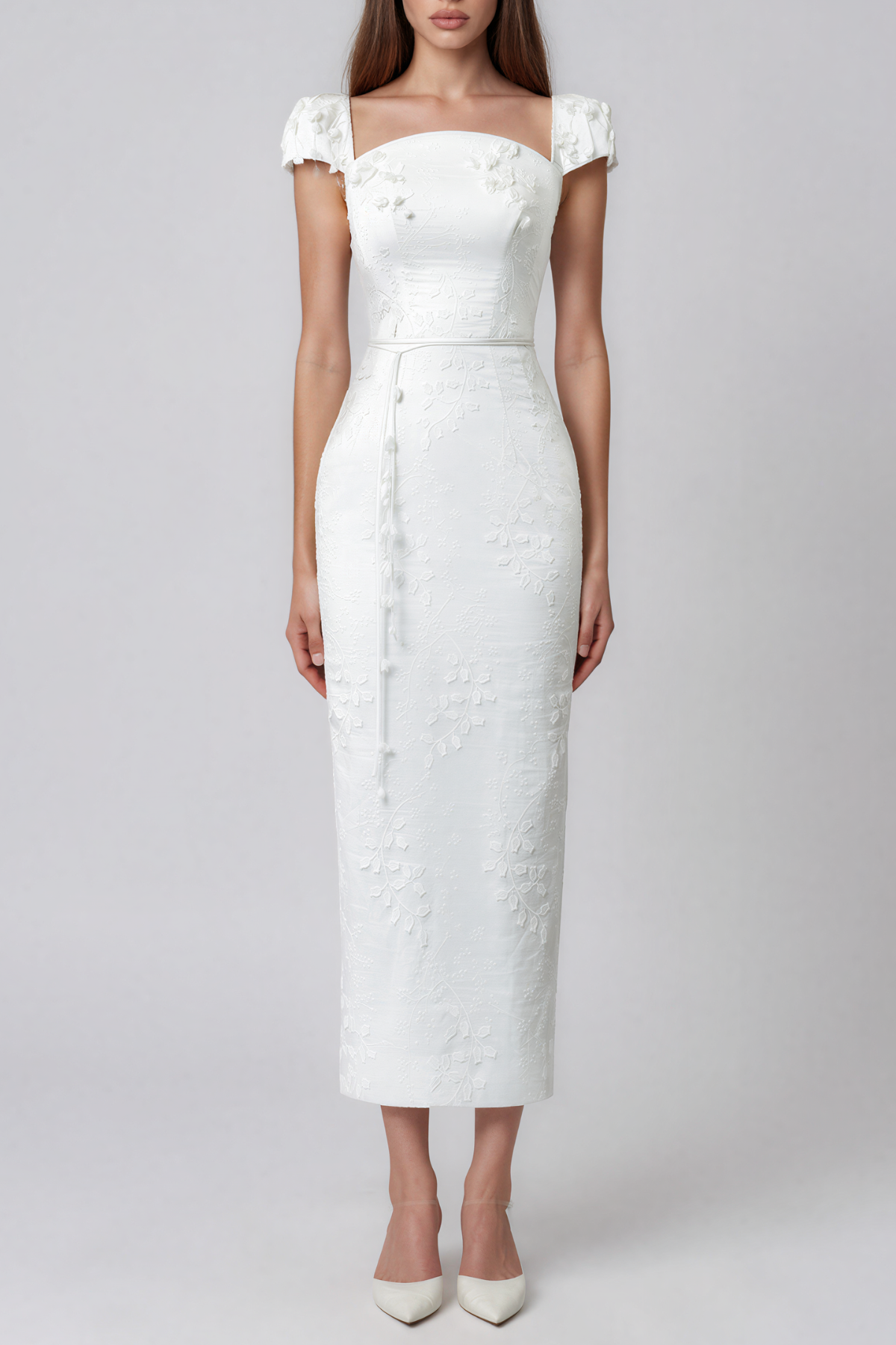 Kayaliya Embroidered Flower Maxi Dress