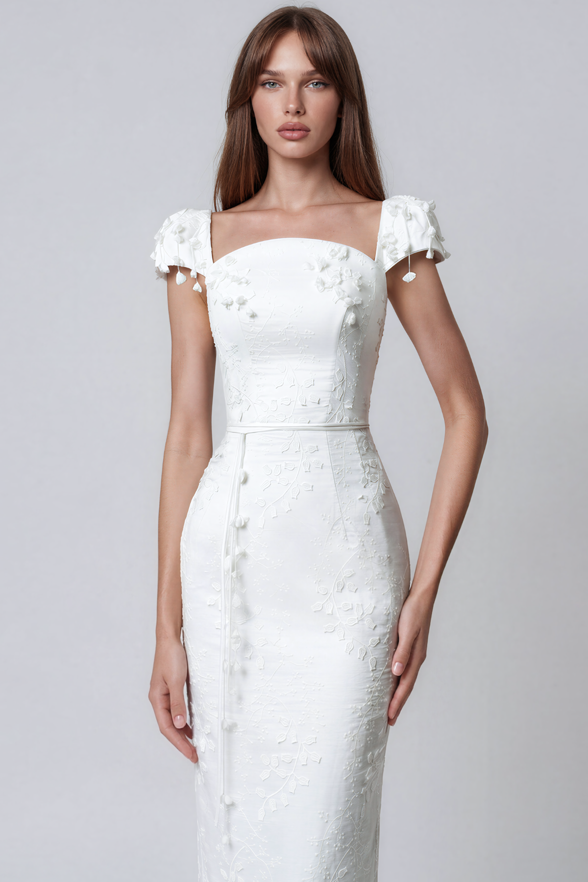 Kayaliya Embroidered Flower Maxi Dress