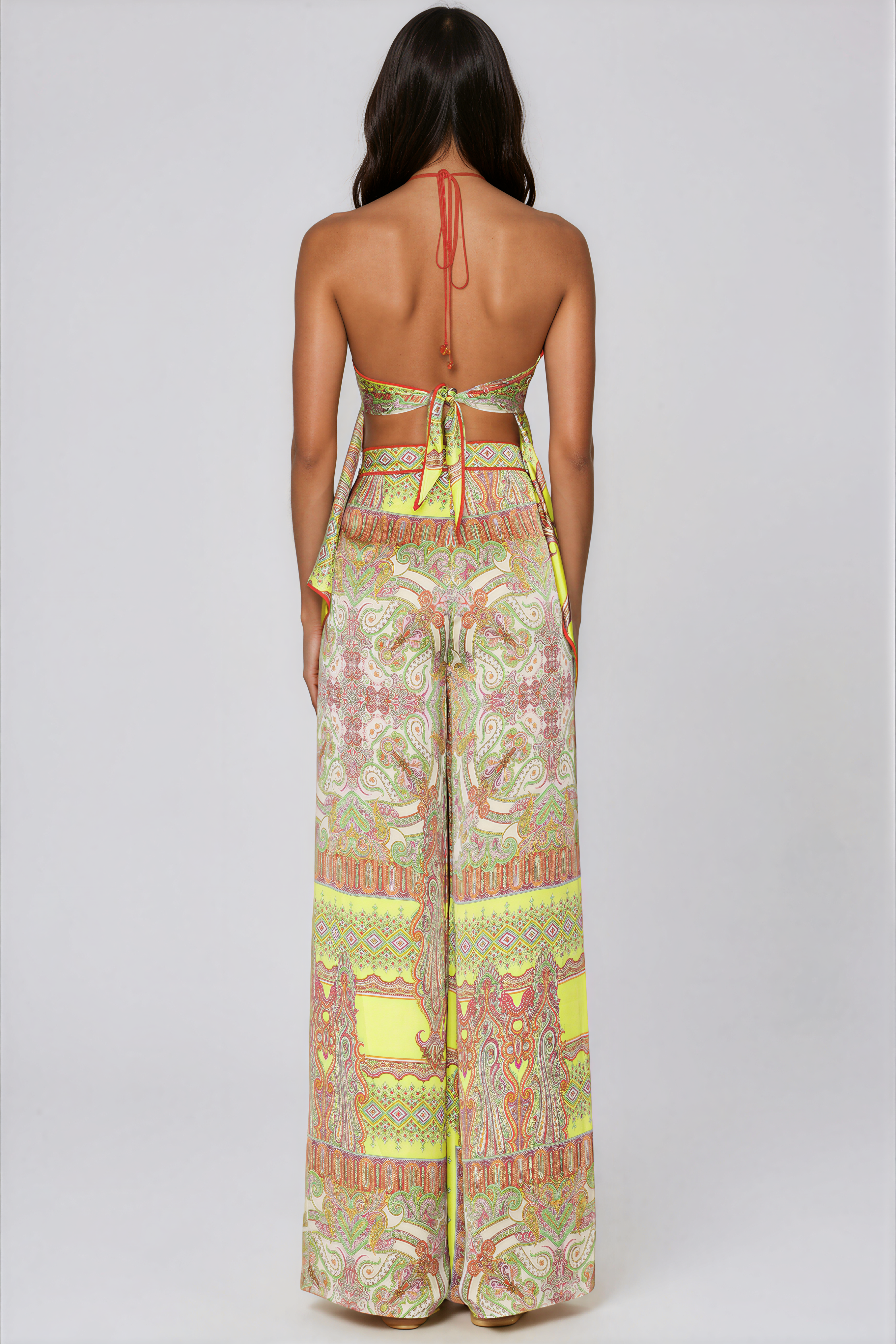 Kaylana Halter Neck Print Pants Set