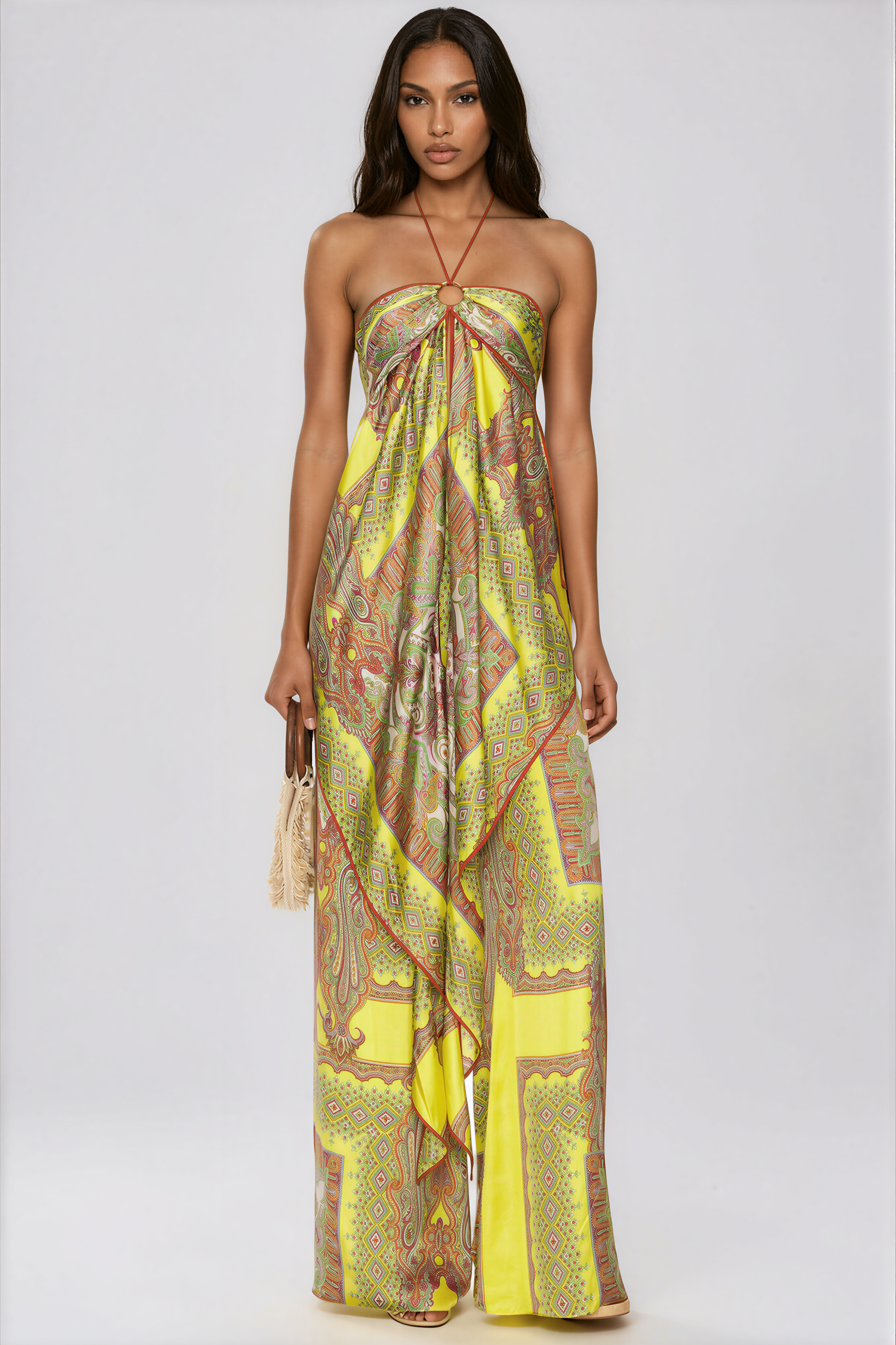 Kaylana Halter Neck Print Pants Set