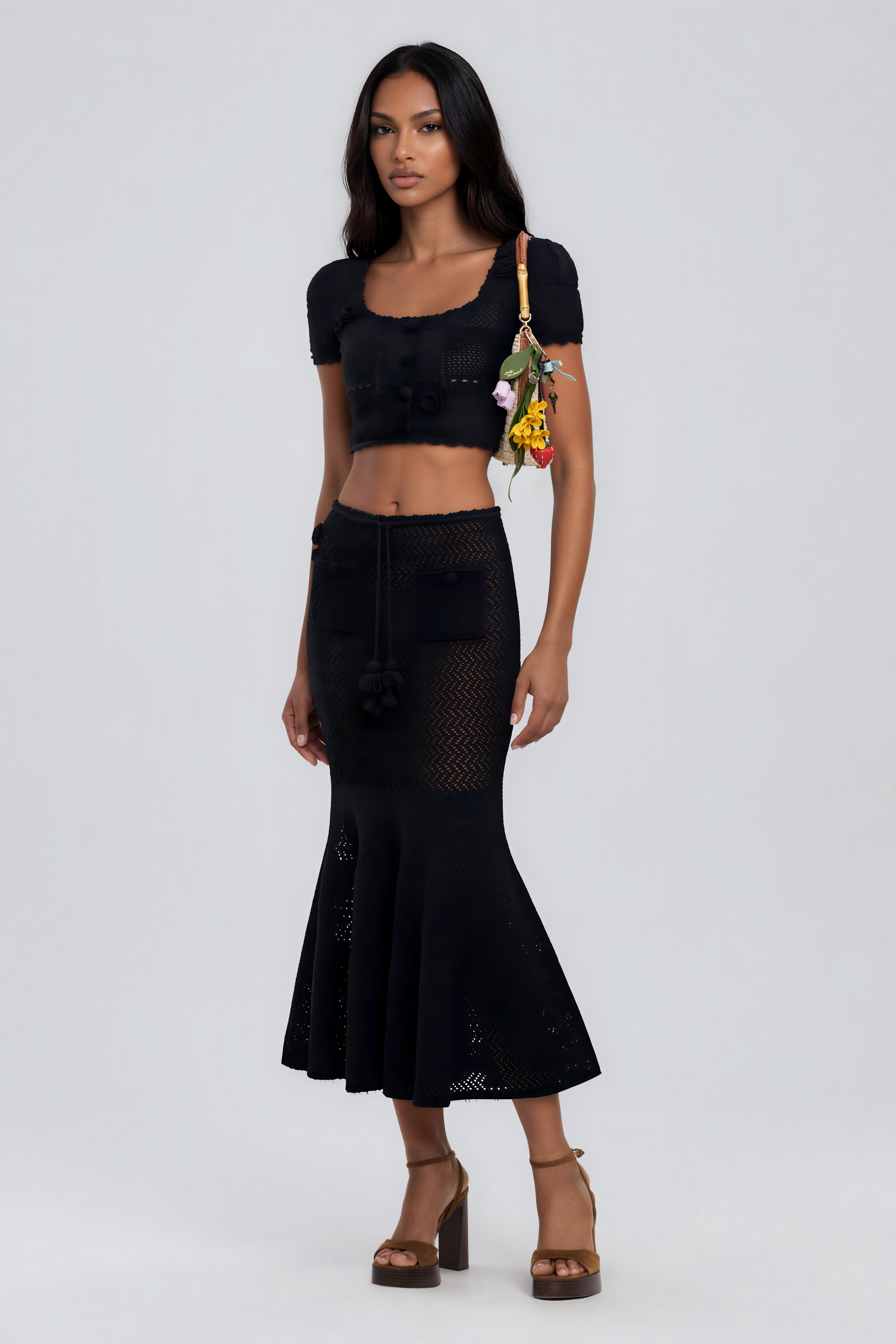 Kayleah Crop Mermaid Skirt Set