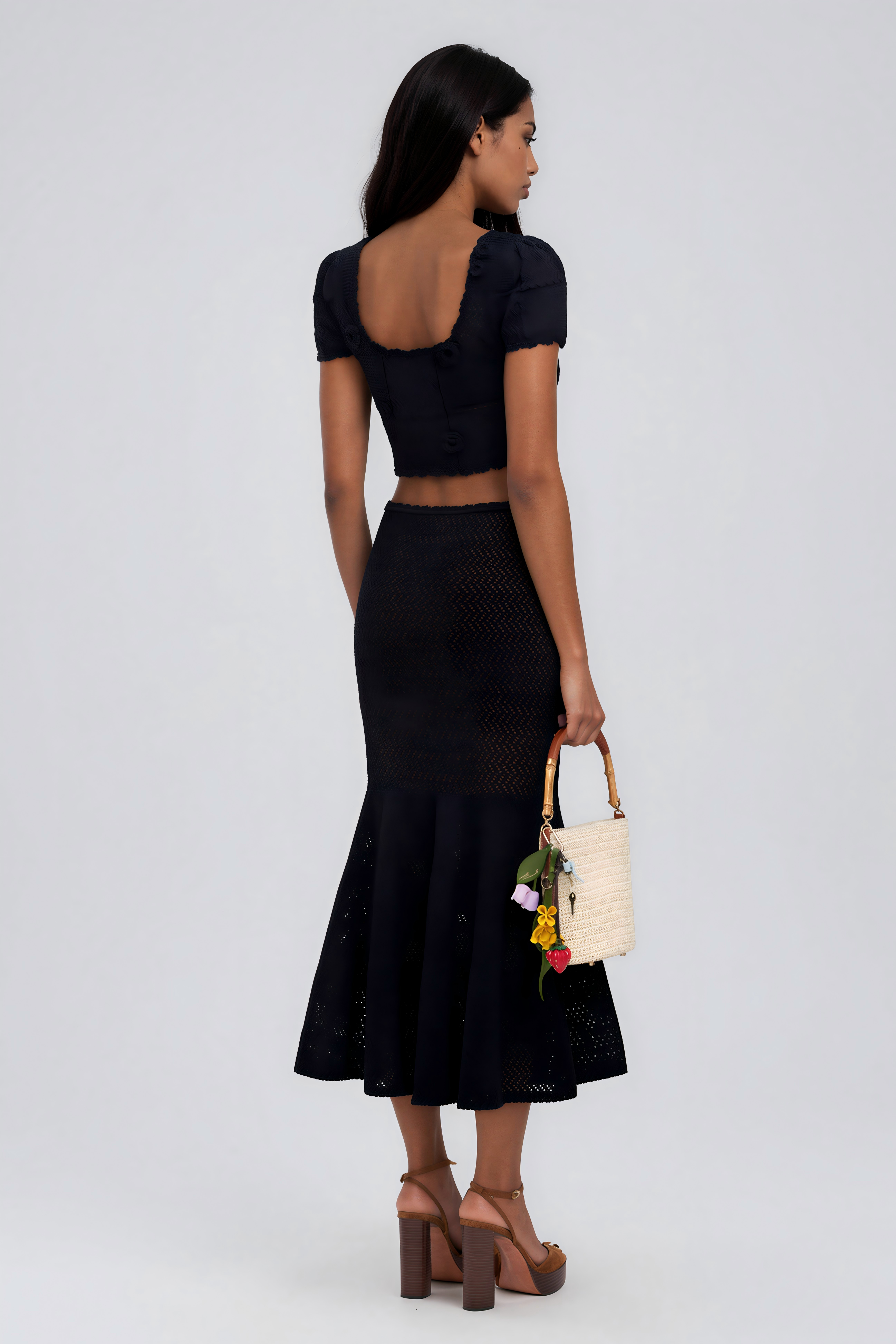 Kayleah Crop Mermaid Skirt Set