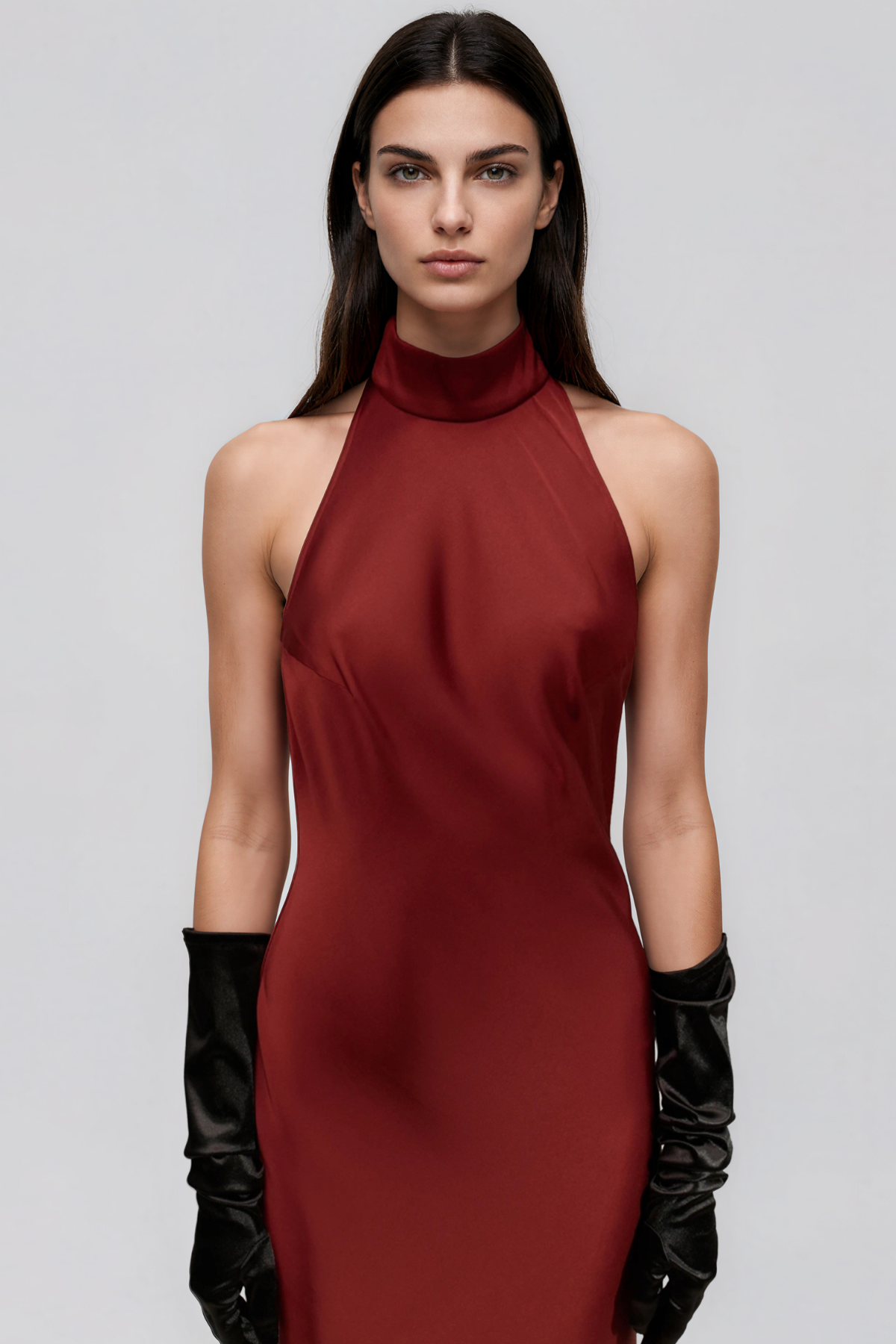 Kayoko Halter Neck Tie Up  Maxi Dress