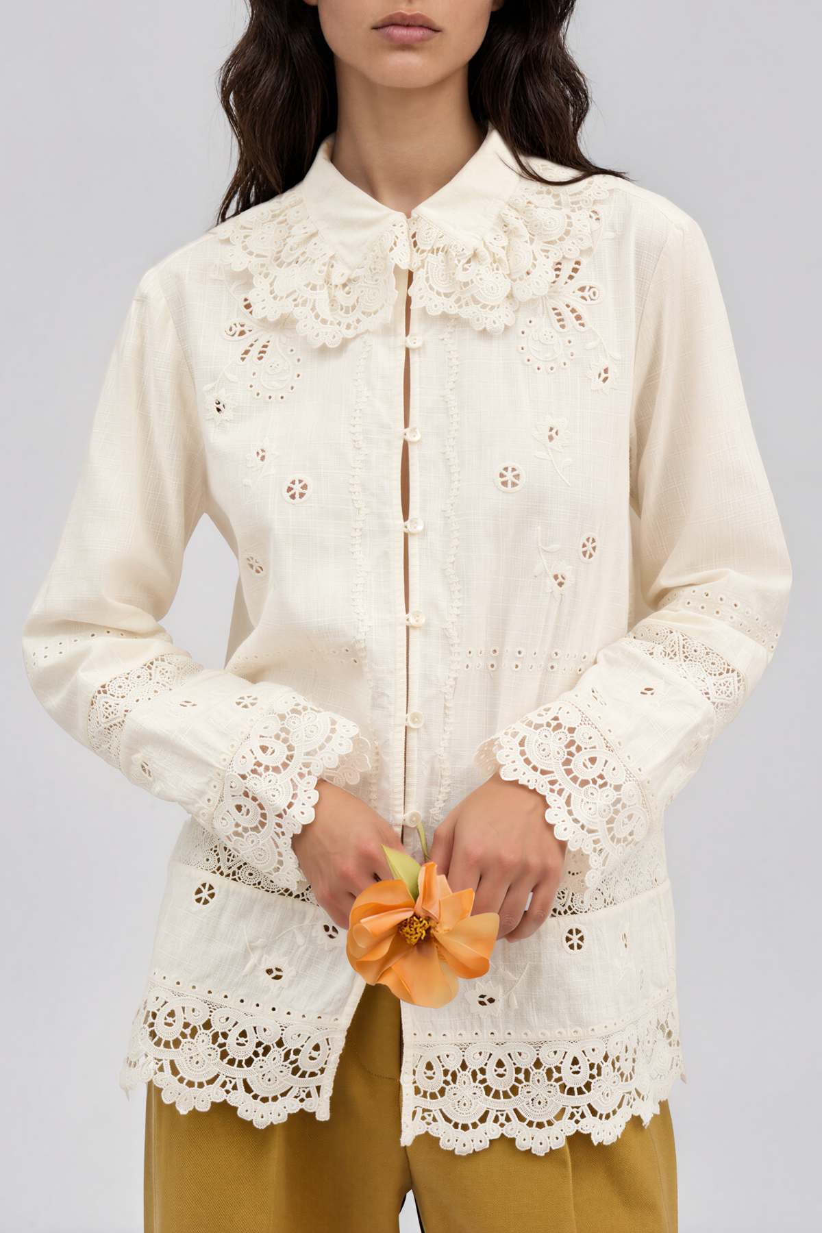 Kaysar Cutout Embroidered Top