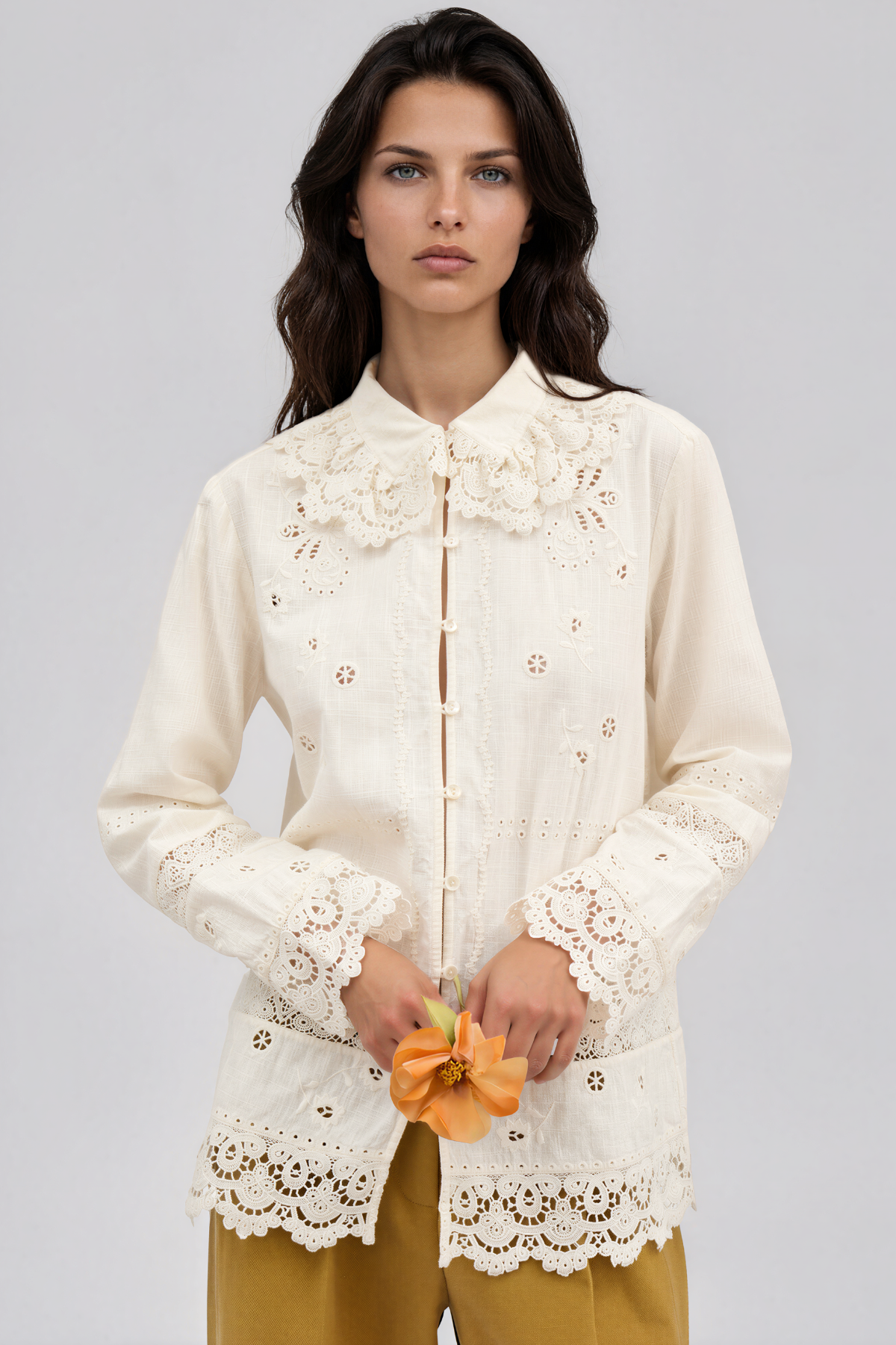 Kaysar Cutout Embroidered Top