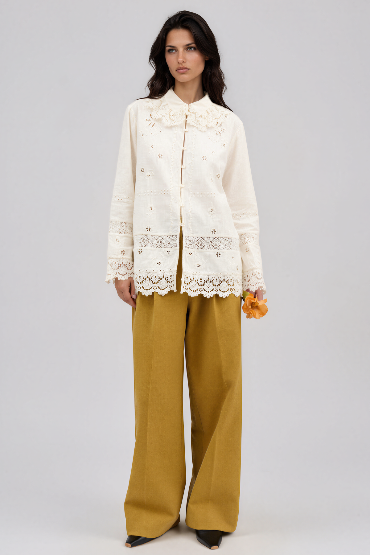 Kaysar Cutout Embroidered Top