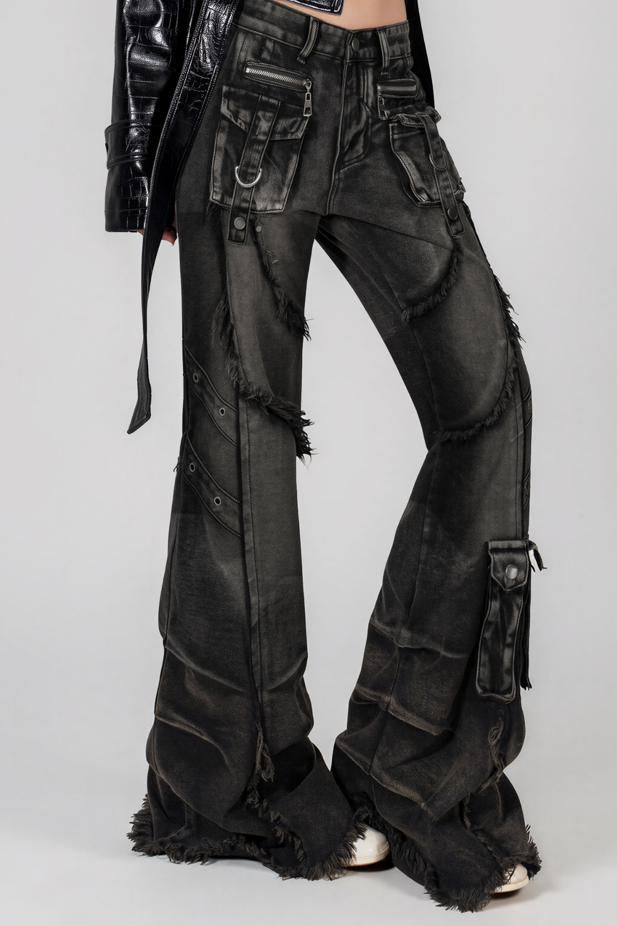 Kazimiera Bleached Fringe Bootcut Jeans