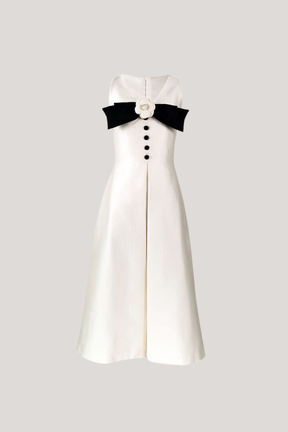 Kazu Sleeveless Bow Flower Maxi Dress