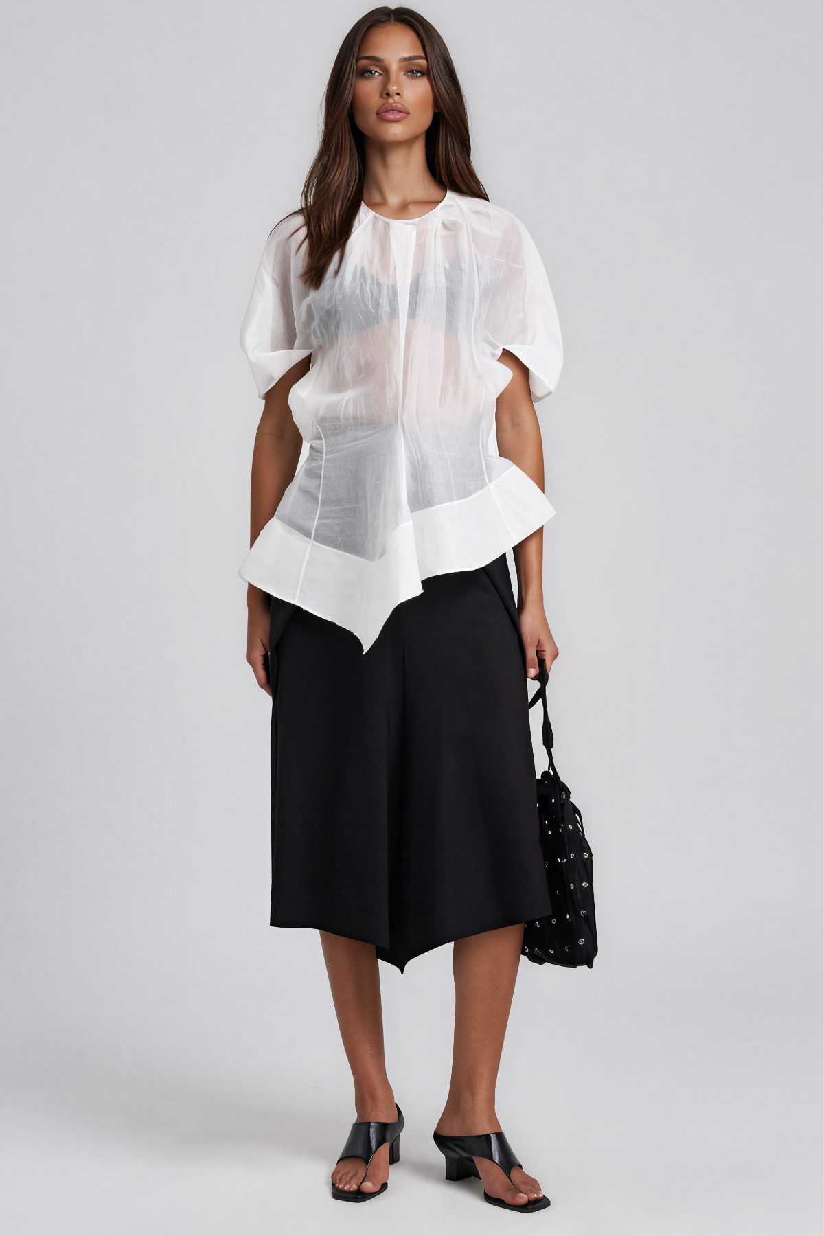 Kazuaki Mesh Asymmetric Top