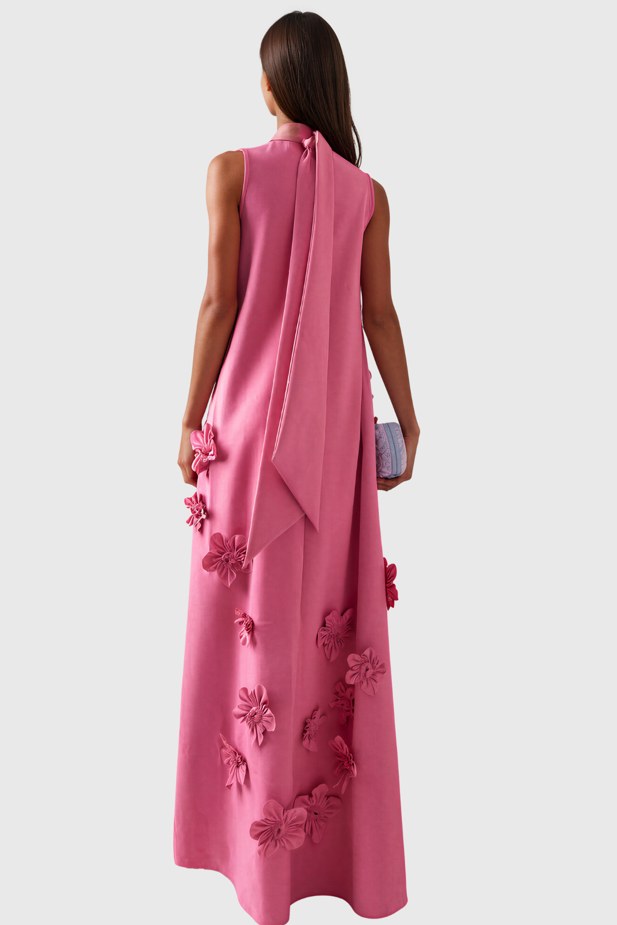 Kazuha Sleeveless Flower Maxi Dress