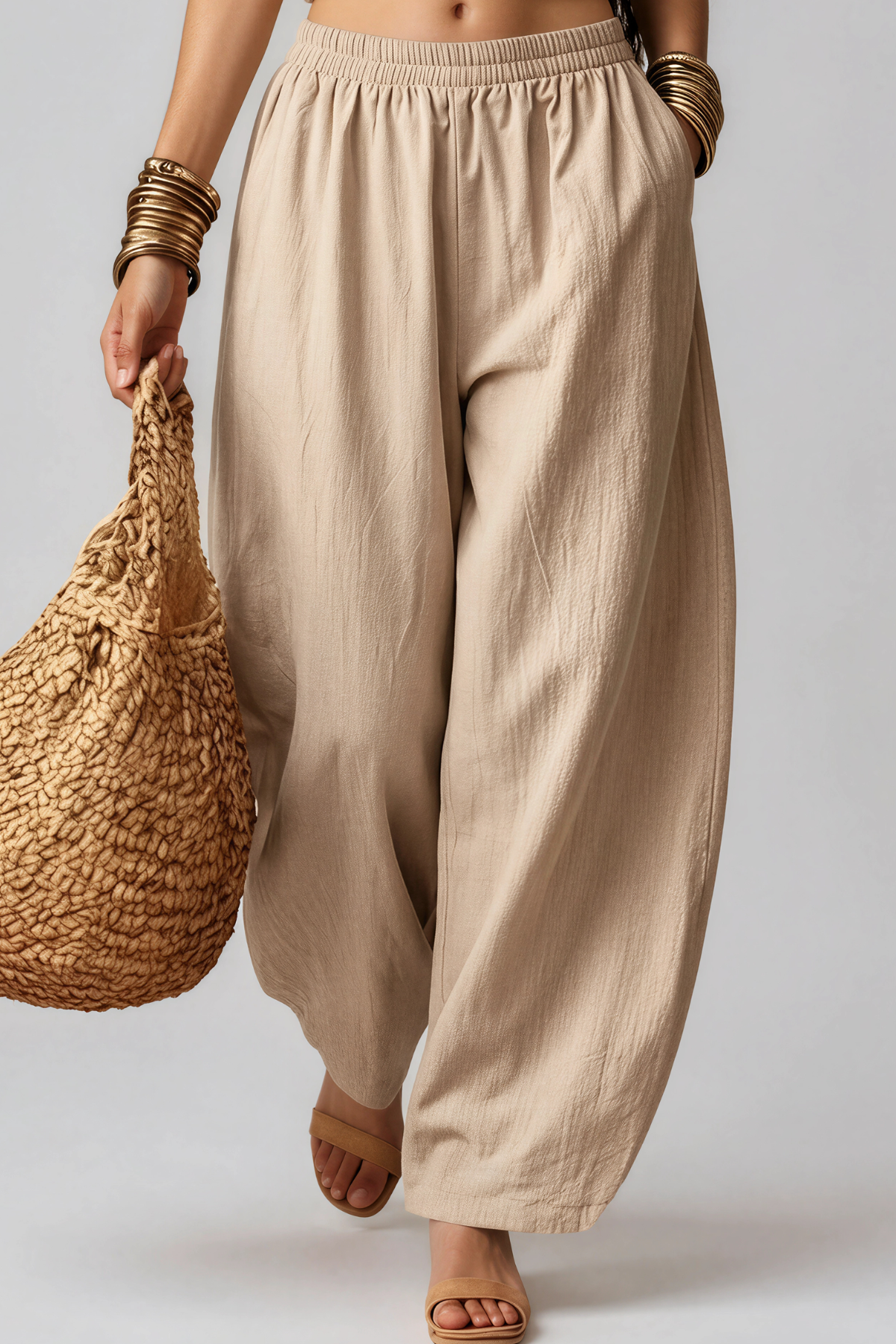 Kazuko Halter Neck Ruch Pants Set