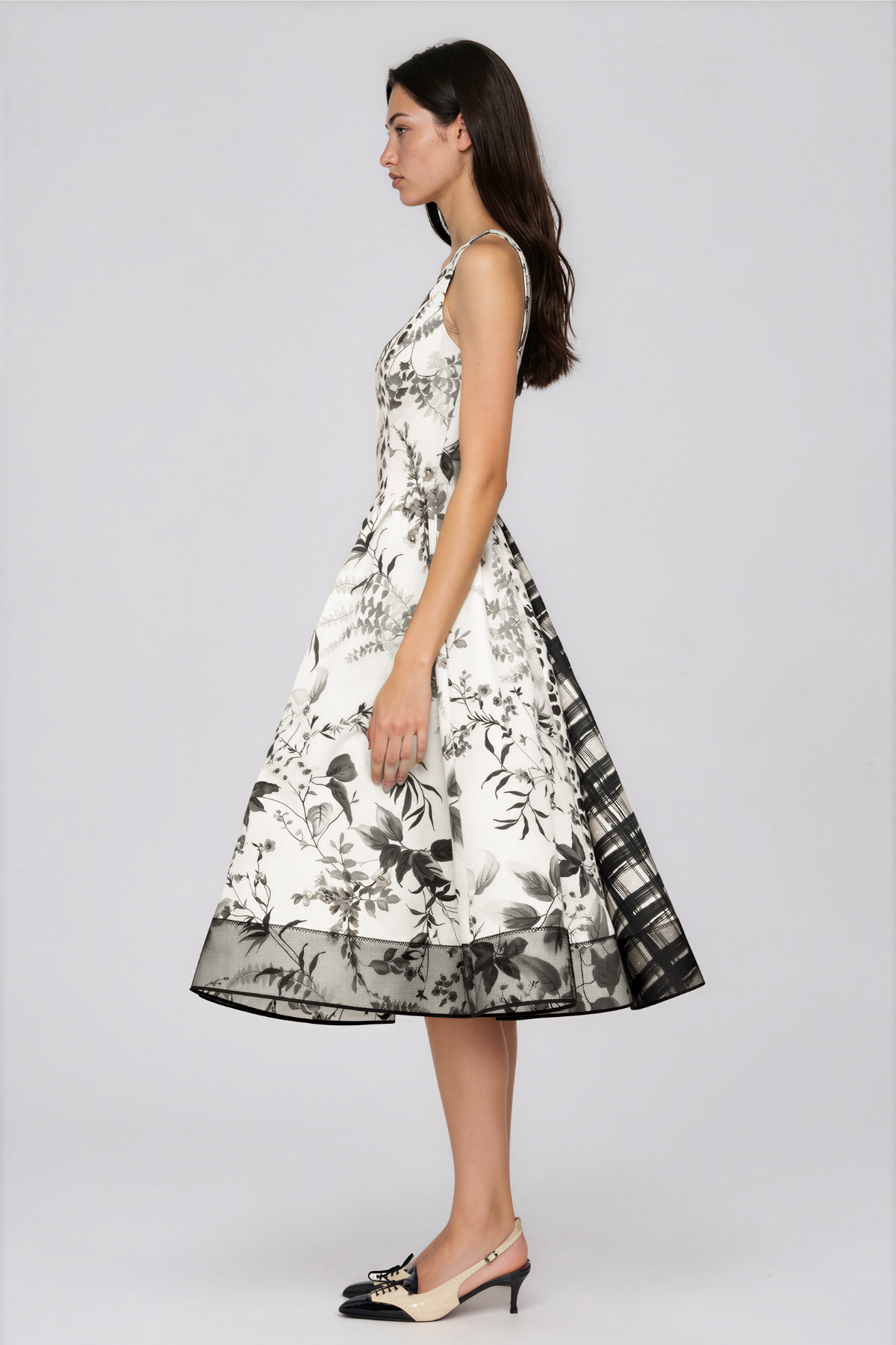 Kazuno Sleeveless Print Midi Dress