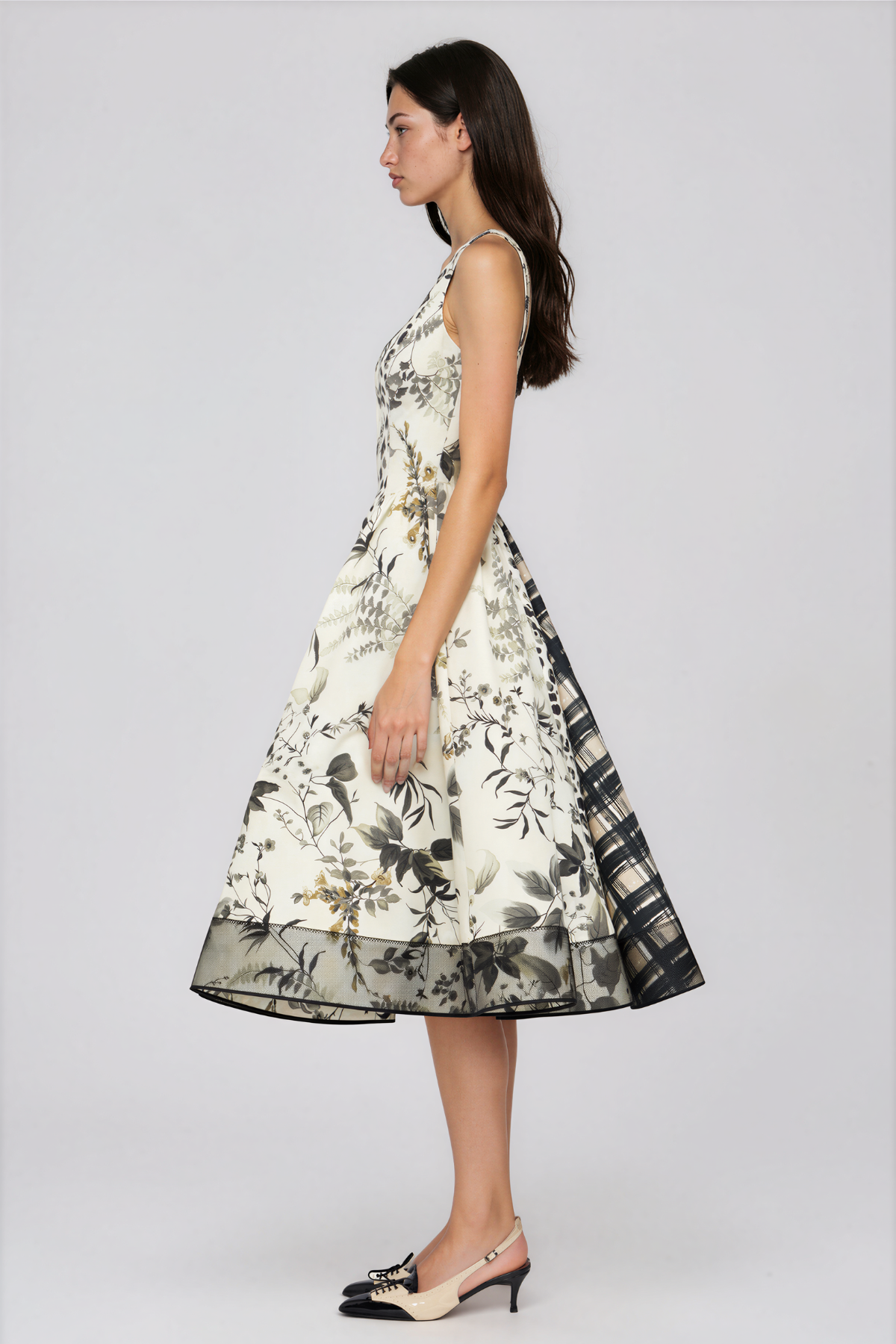 Kazuno Sleeveless Print Midi Dress
