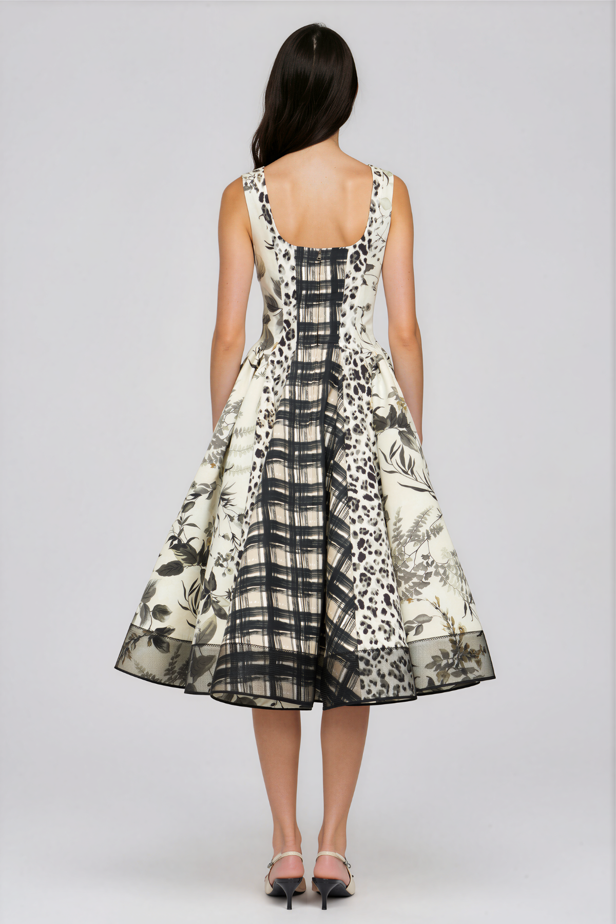 Kazuno Sleeveless Print Midi Dress