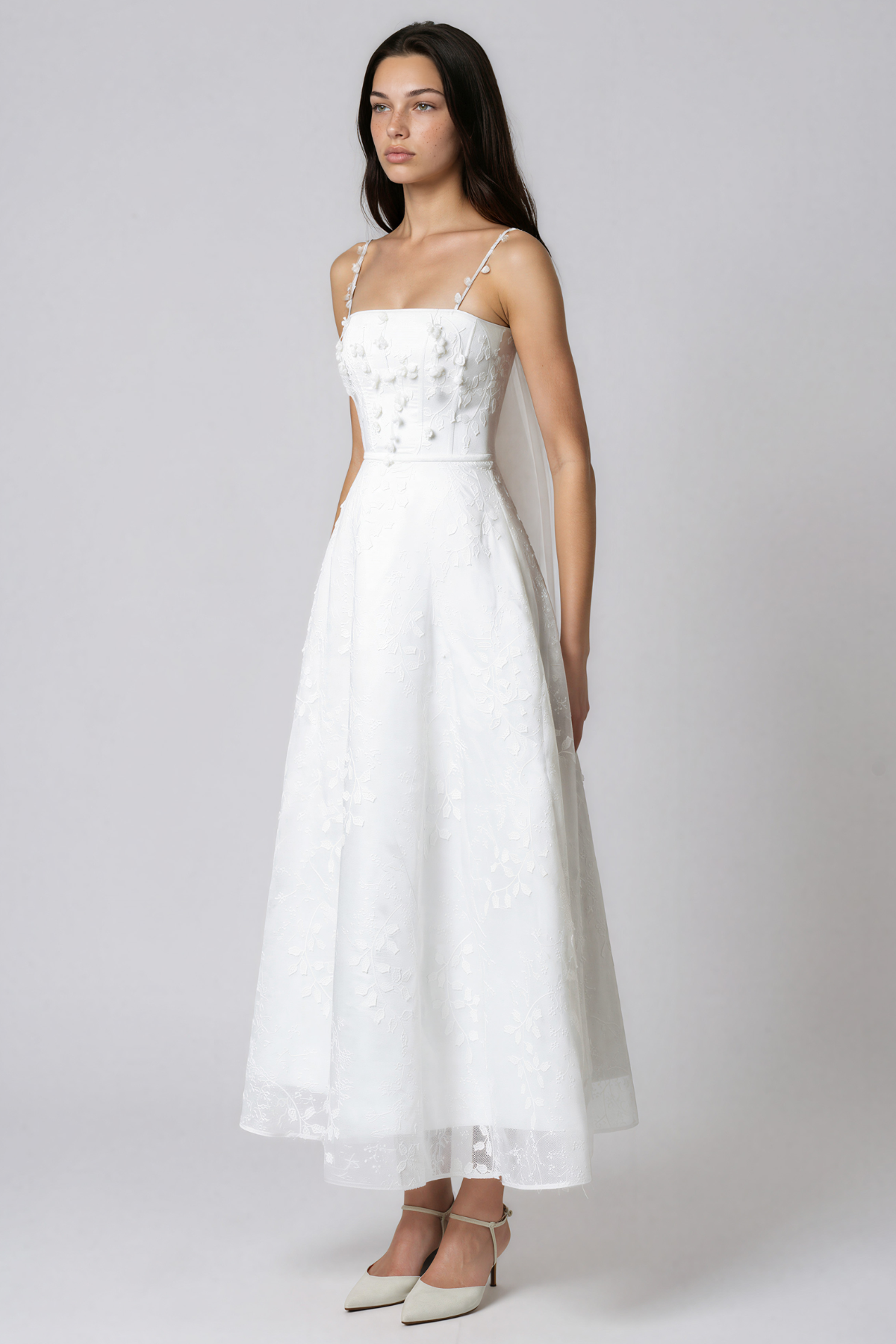 Kazushige Spaghetti Embroidered Maxi Dress