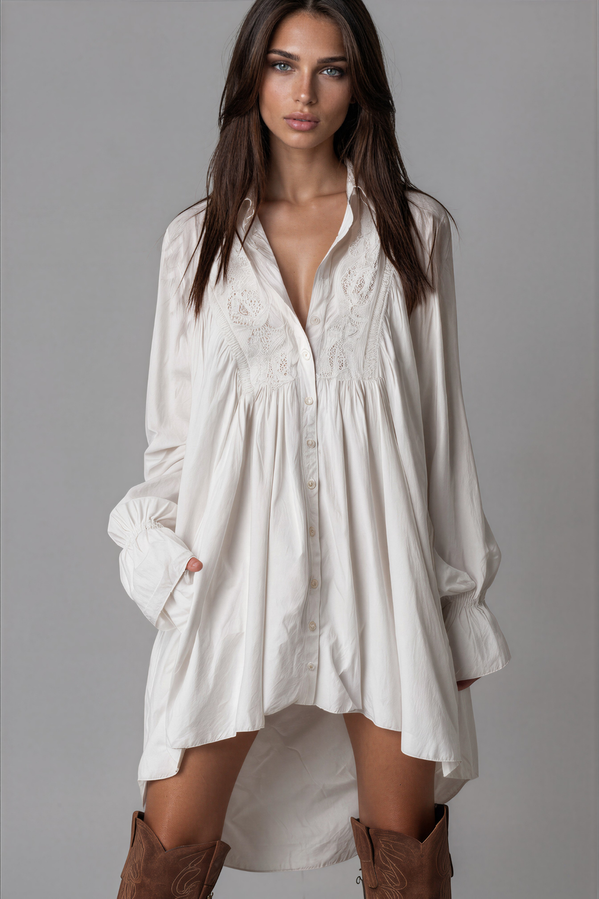 Keane Long Sleeve Shirt Mini Dress