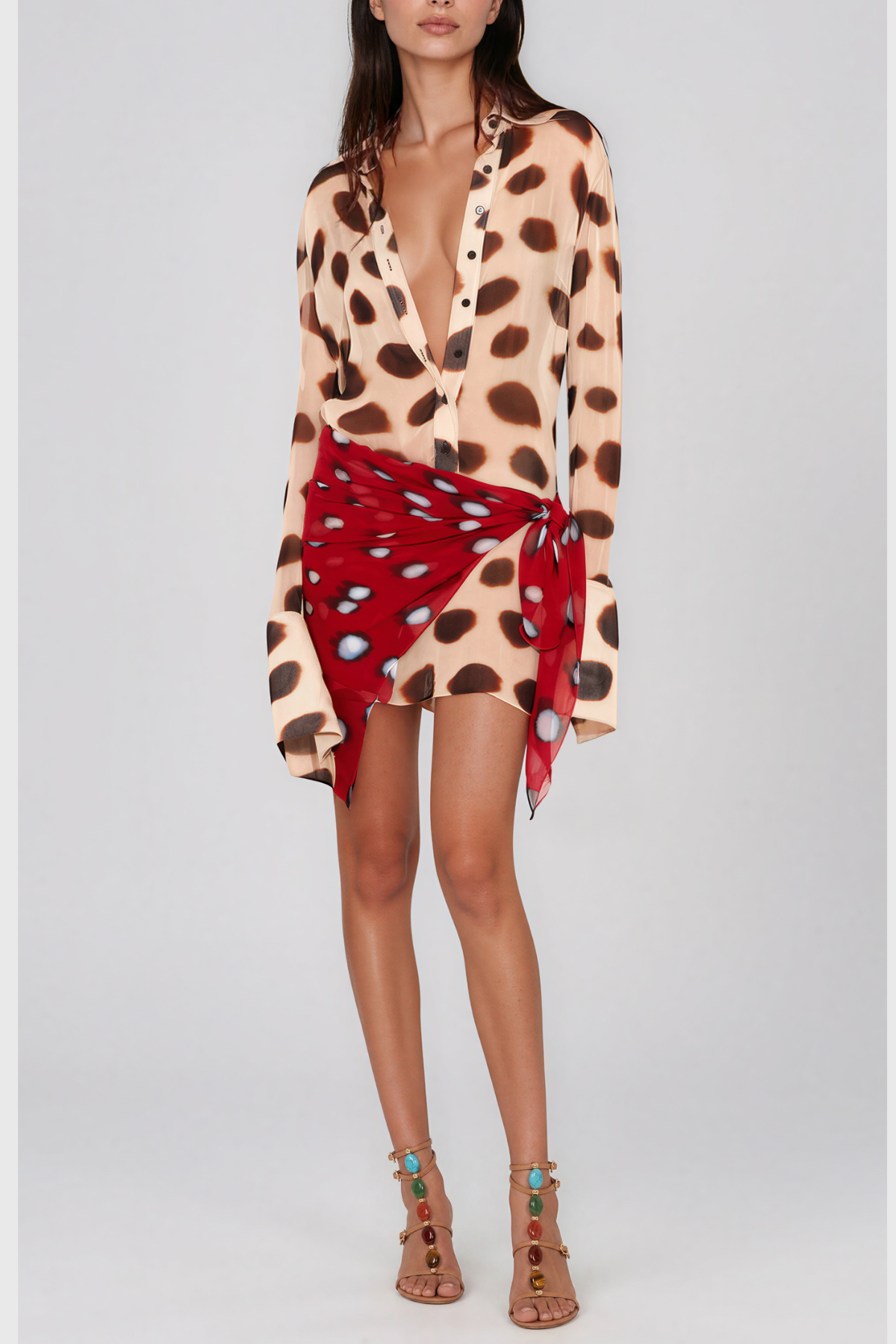 Keelan Print Mini Shirt Dress