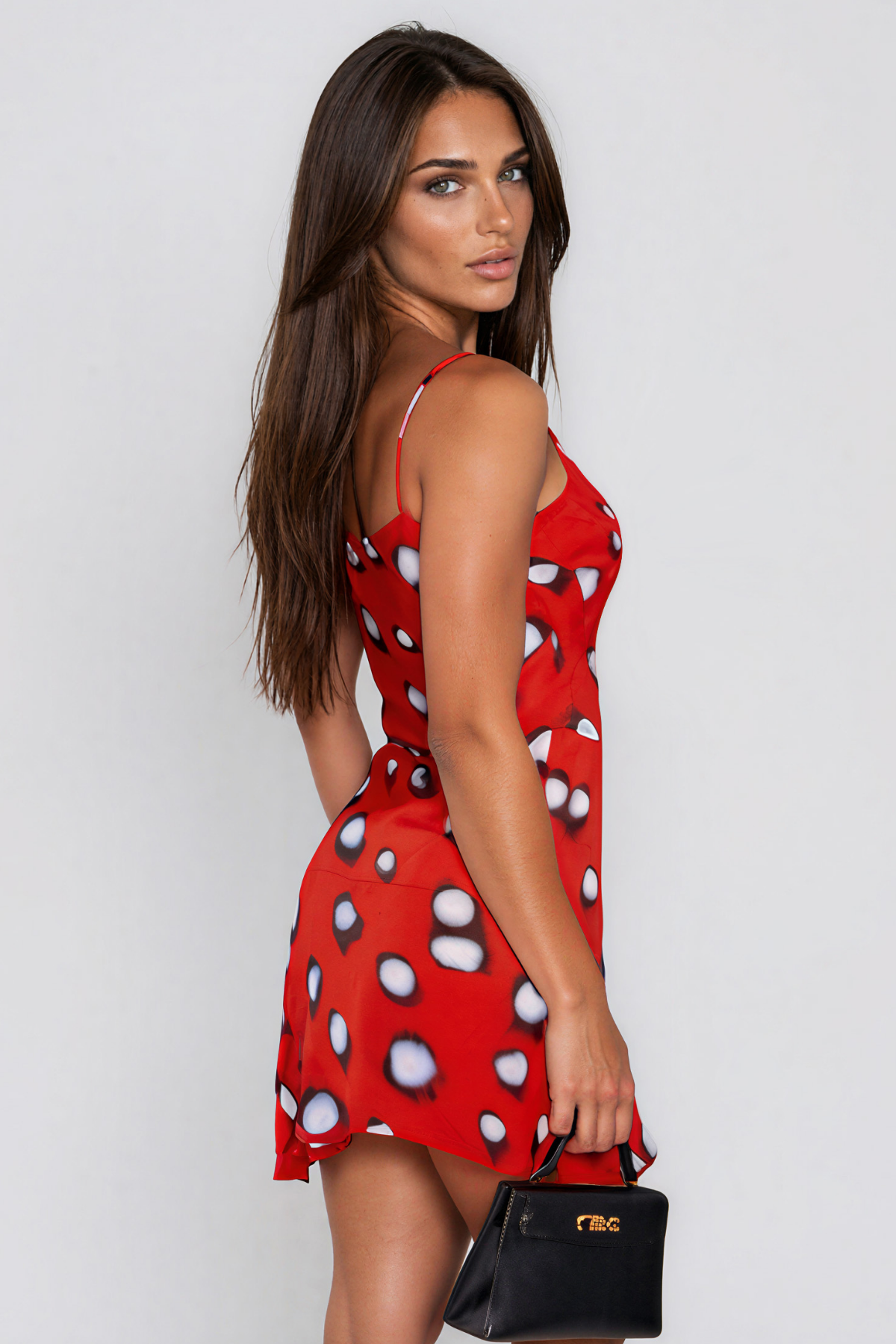 Keelan Spaghetti Print Mini Dress