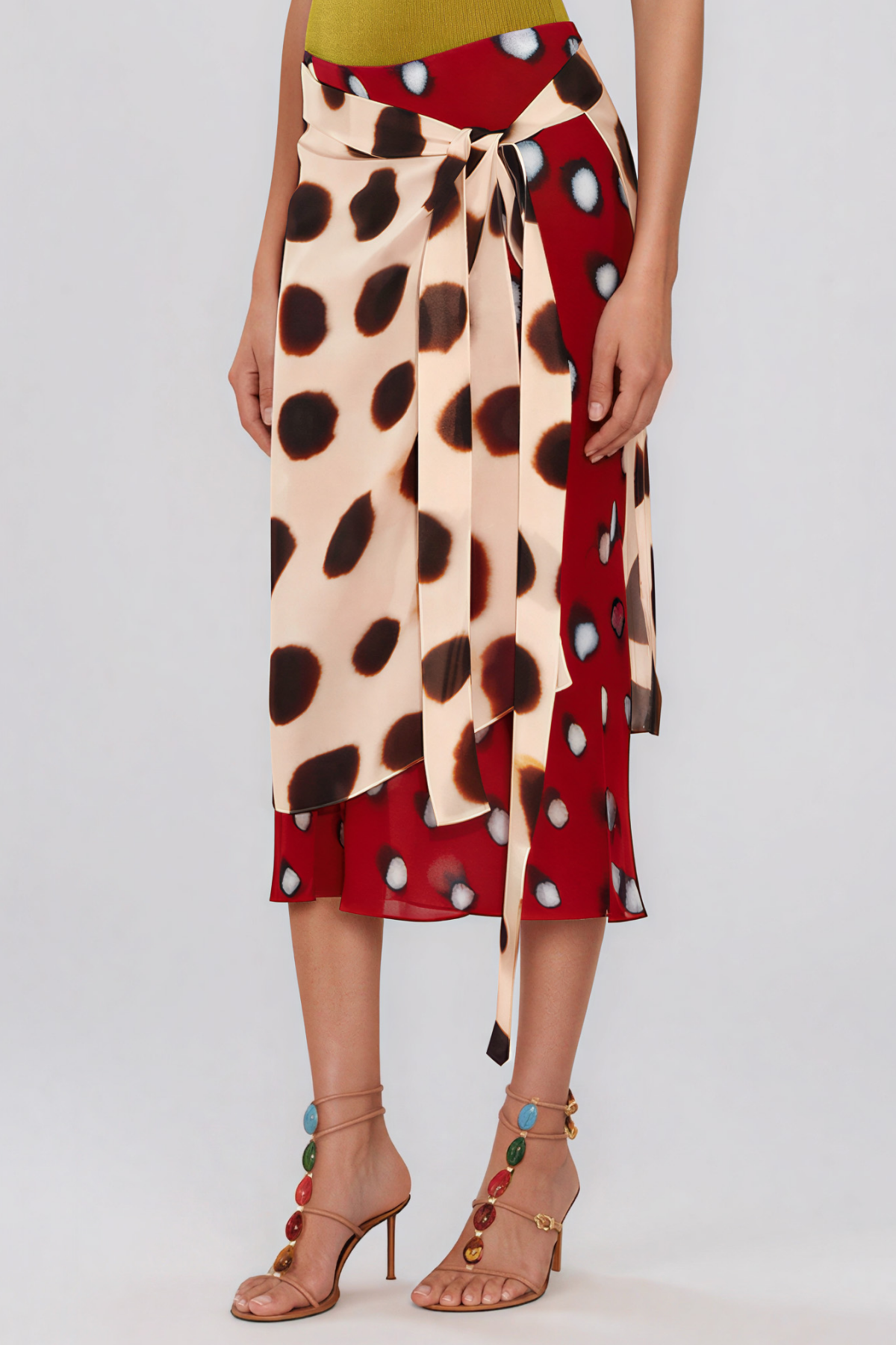 Keelan Tie up Print Maxi Skirt