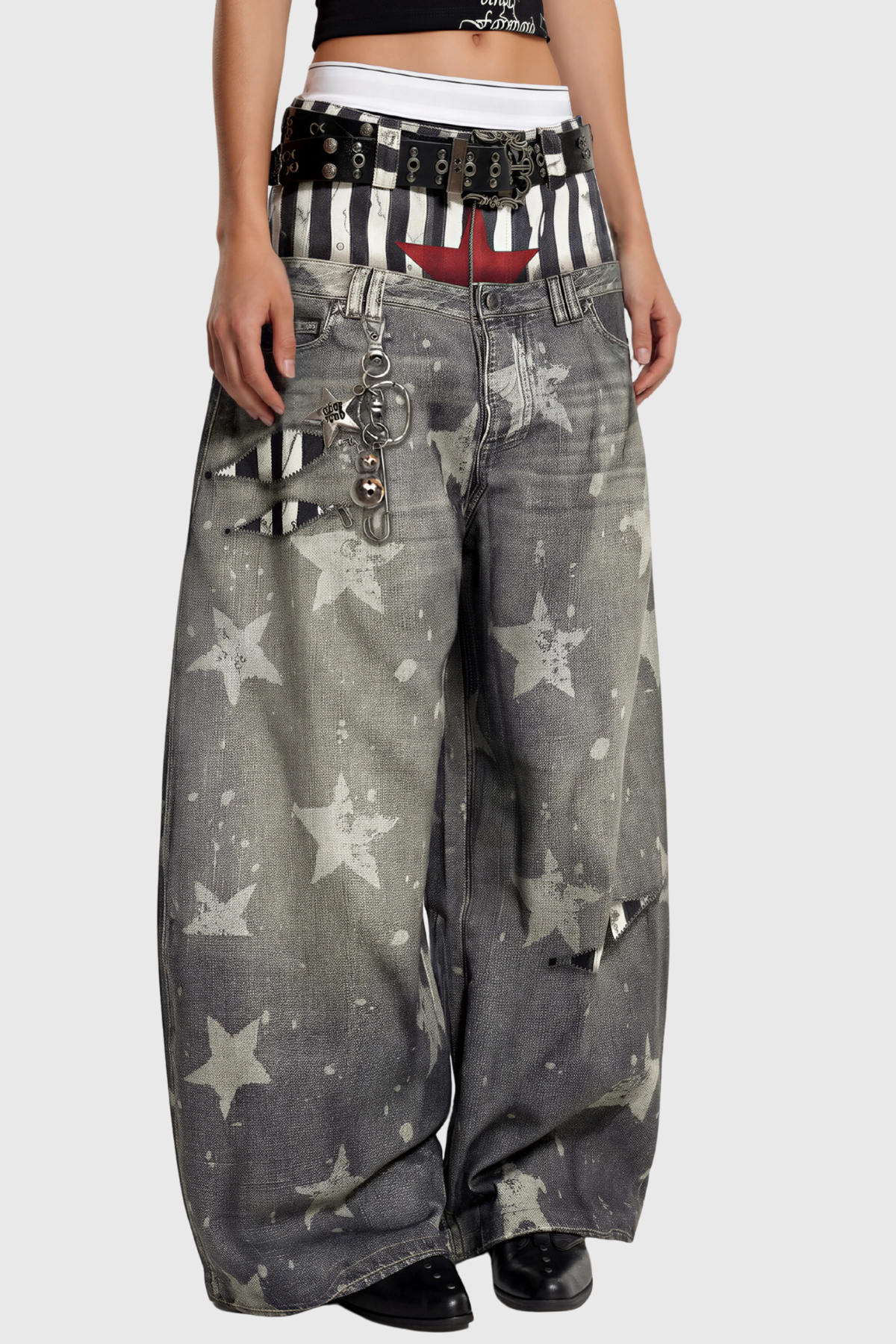 Kees Deconstruct Star Baggy Jeans