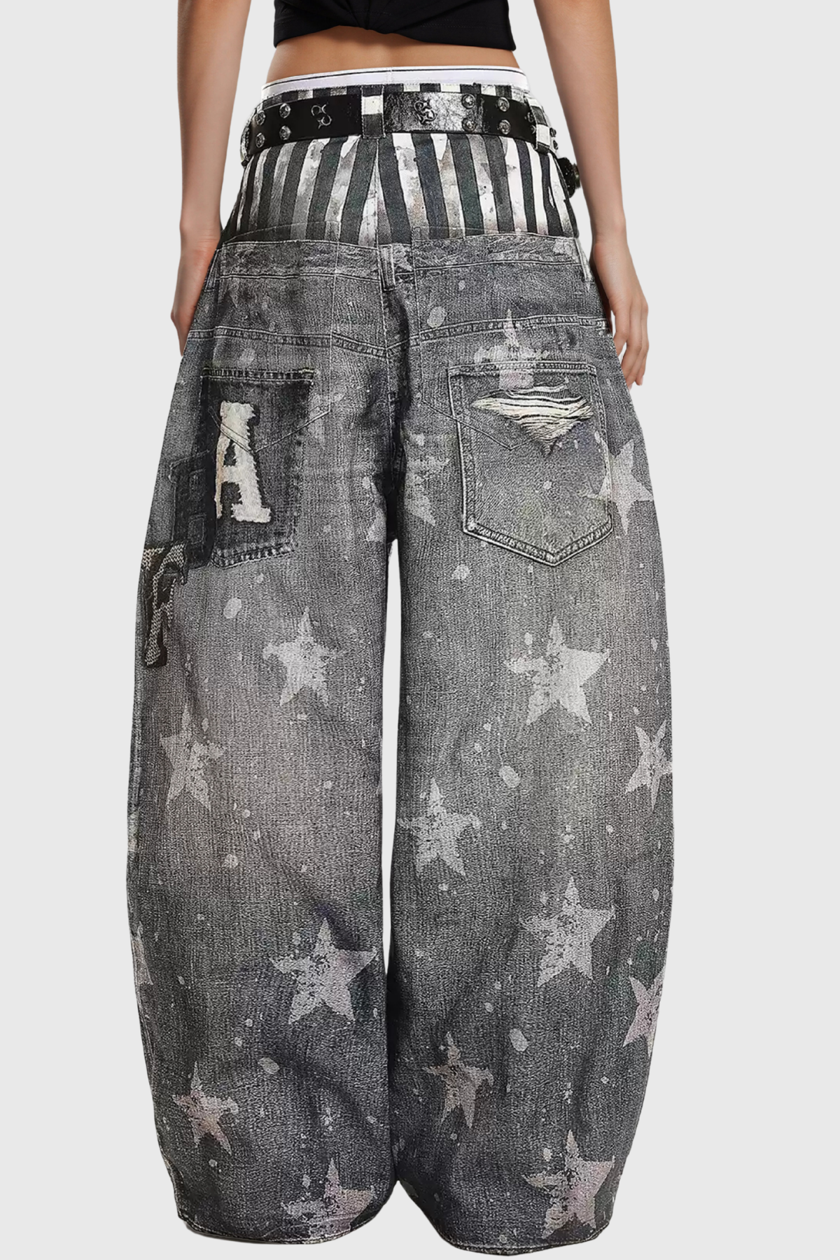 Kees Deconstruct Star Baggy Jeans
