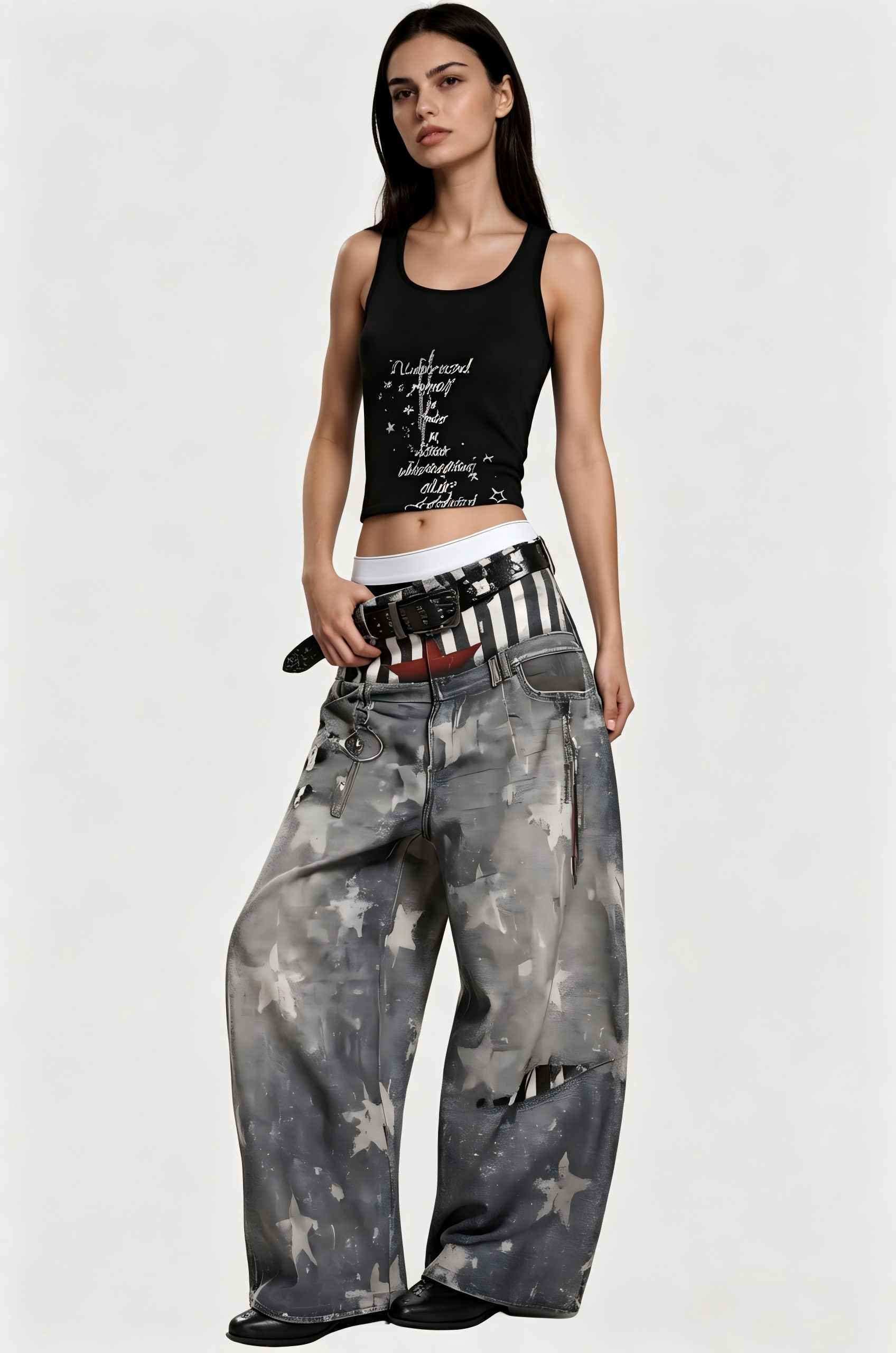 Kees Deconstruct Star Baggy Jeans