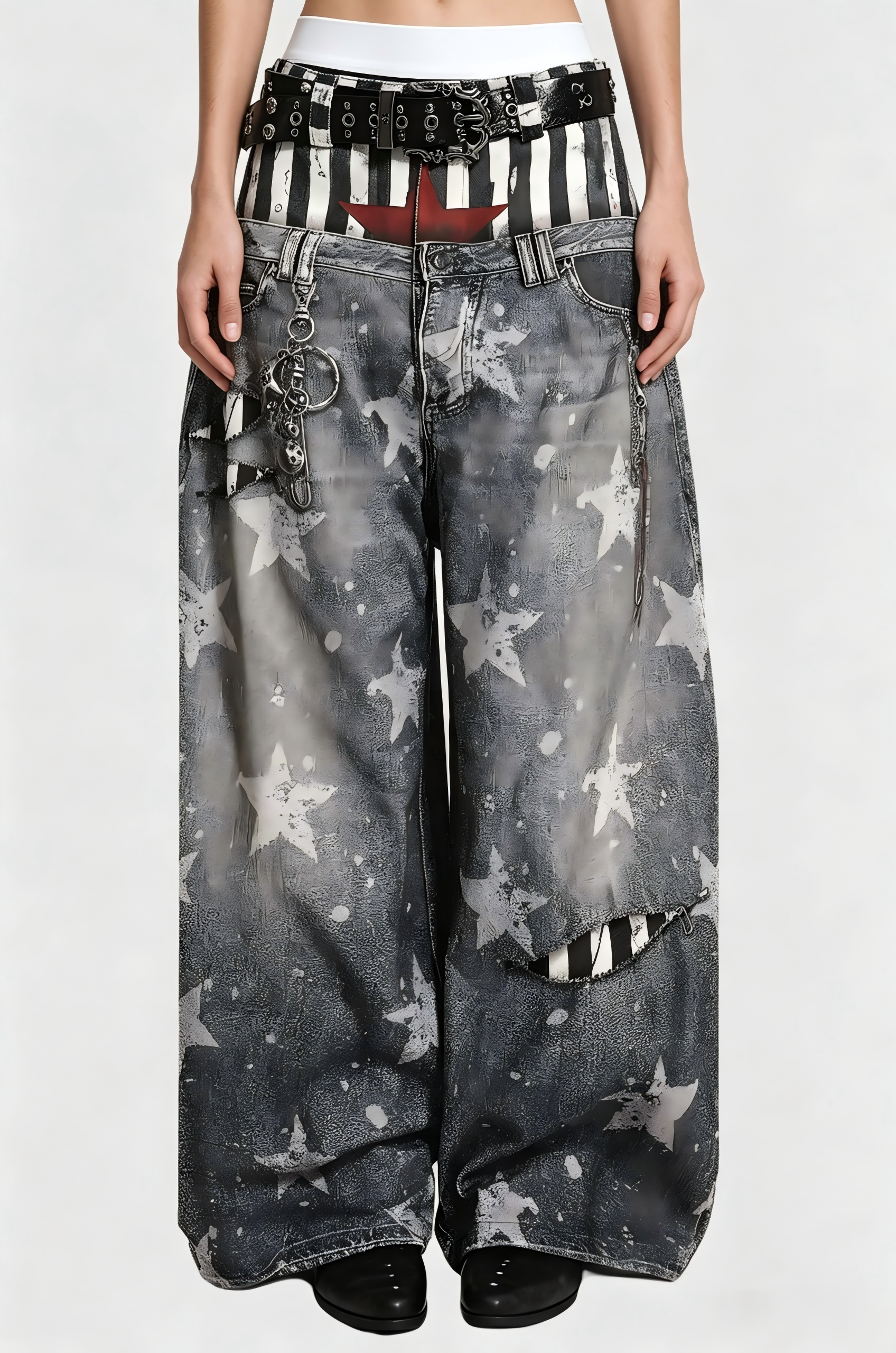 Kees Deconstruct Star Baggy Jeans