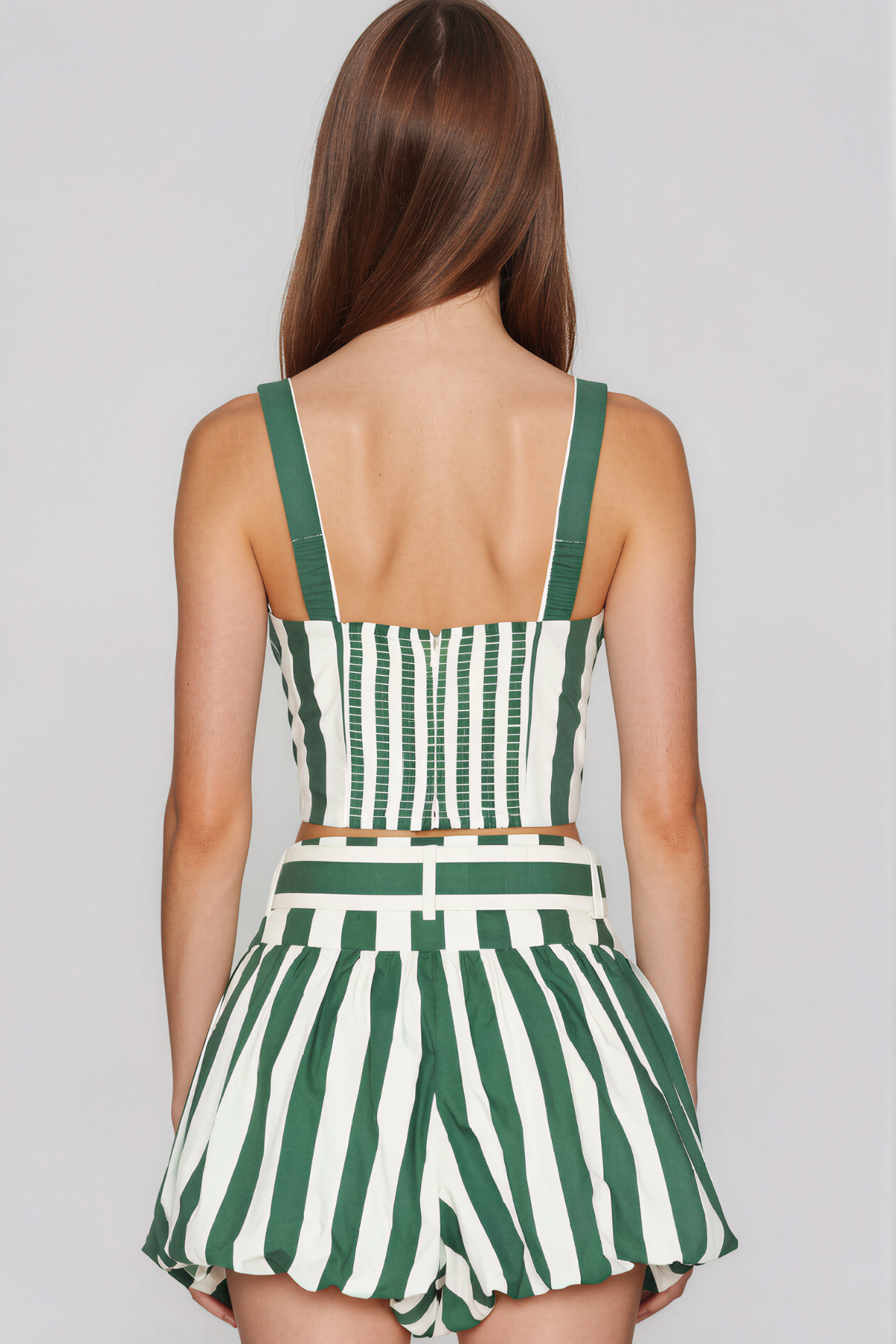 Keften Sleeveless Stripe Shorts Set