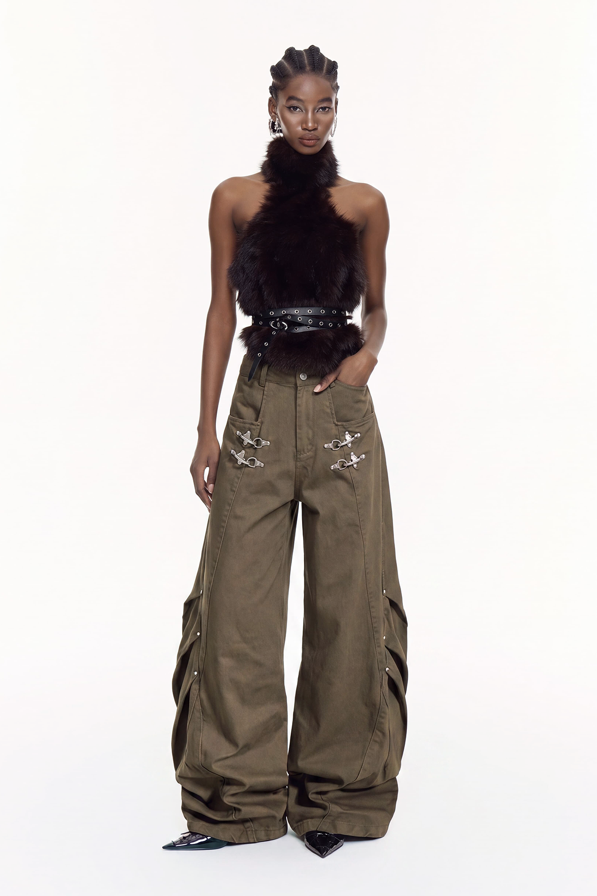 Kegan Buckle Baggy Jeans