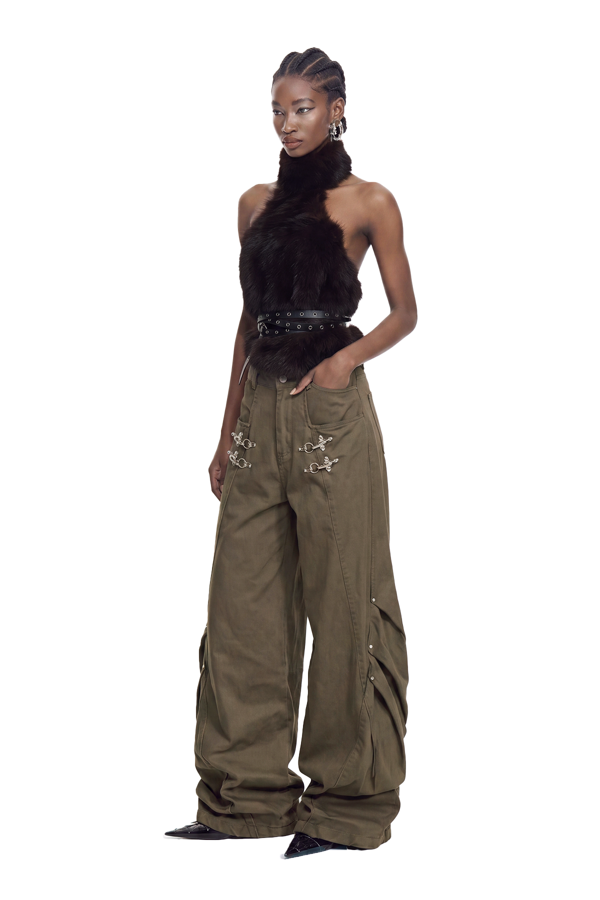 Kegan Buckle Baggy Jeans