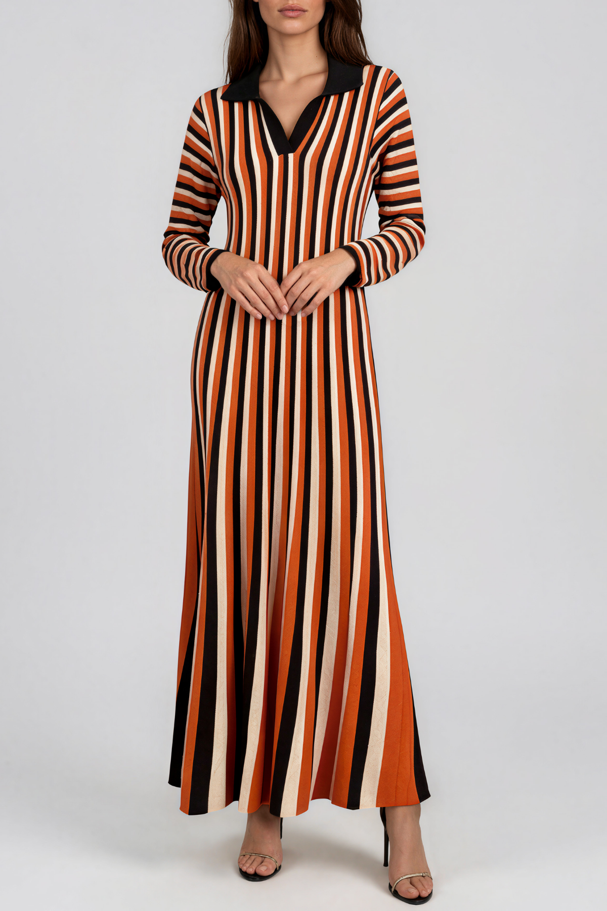 Keiki Long Sleeve Stripe Maxi Dress
