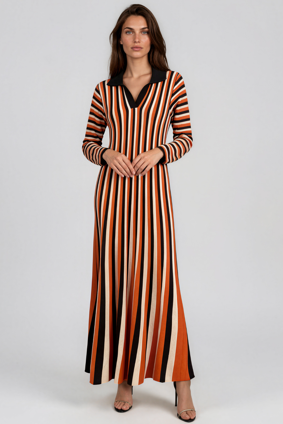 Keiki Long Sleeve Stripe Maxi Dress