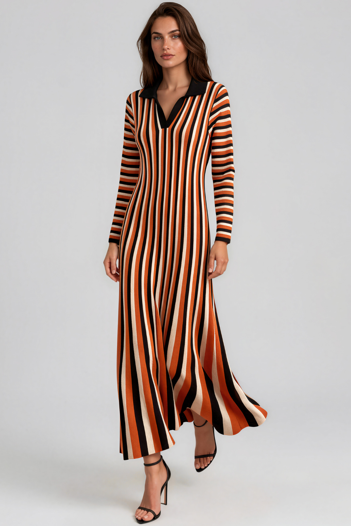 Keiki Long Sleeve Stripe Maxi Dress