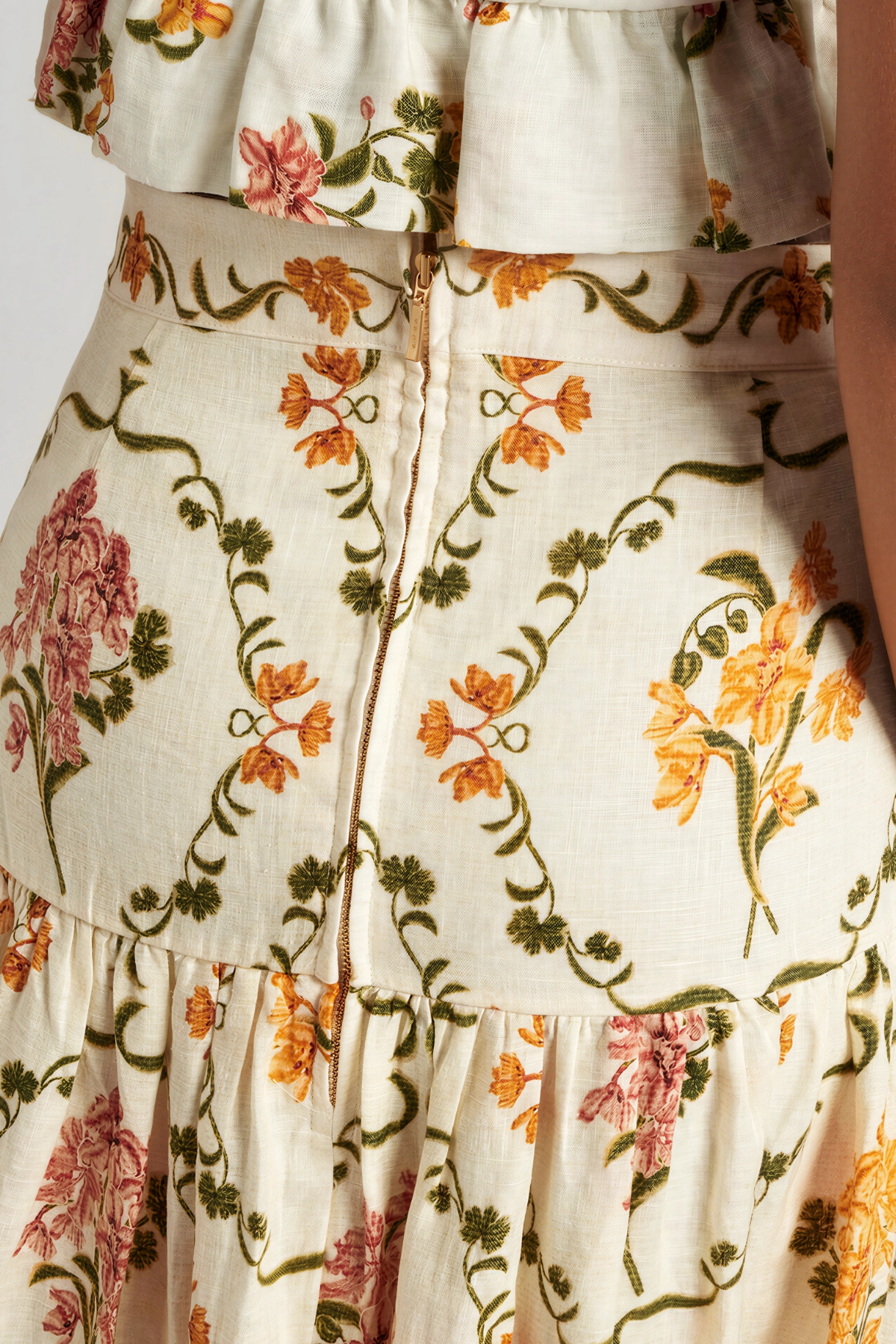 Keisha Sleeveless Floral Ruffle Maxi Dress